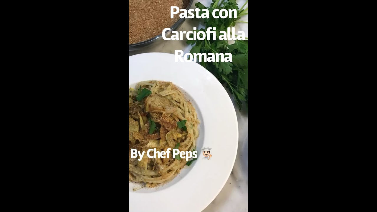 Pasta con carciofi alla romana