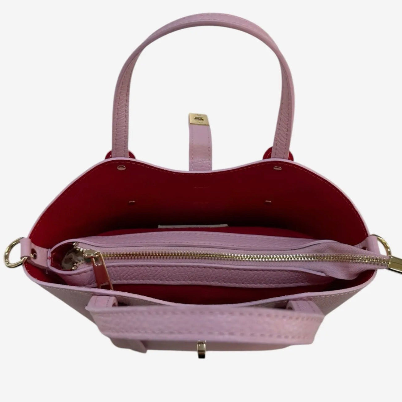 Alessia Natural Leather Mini Tote with Crossbody Strap