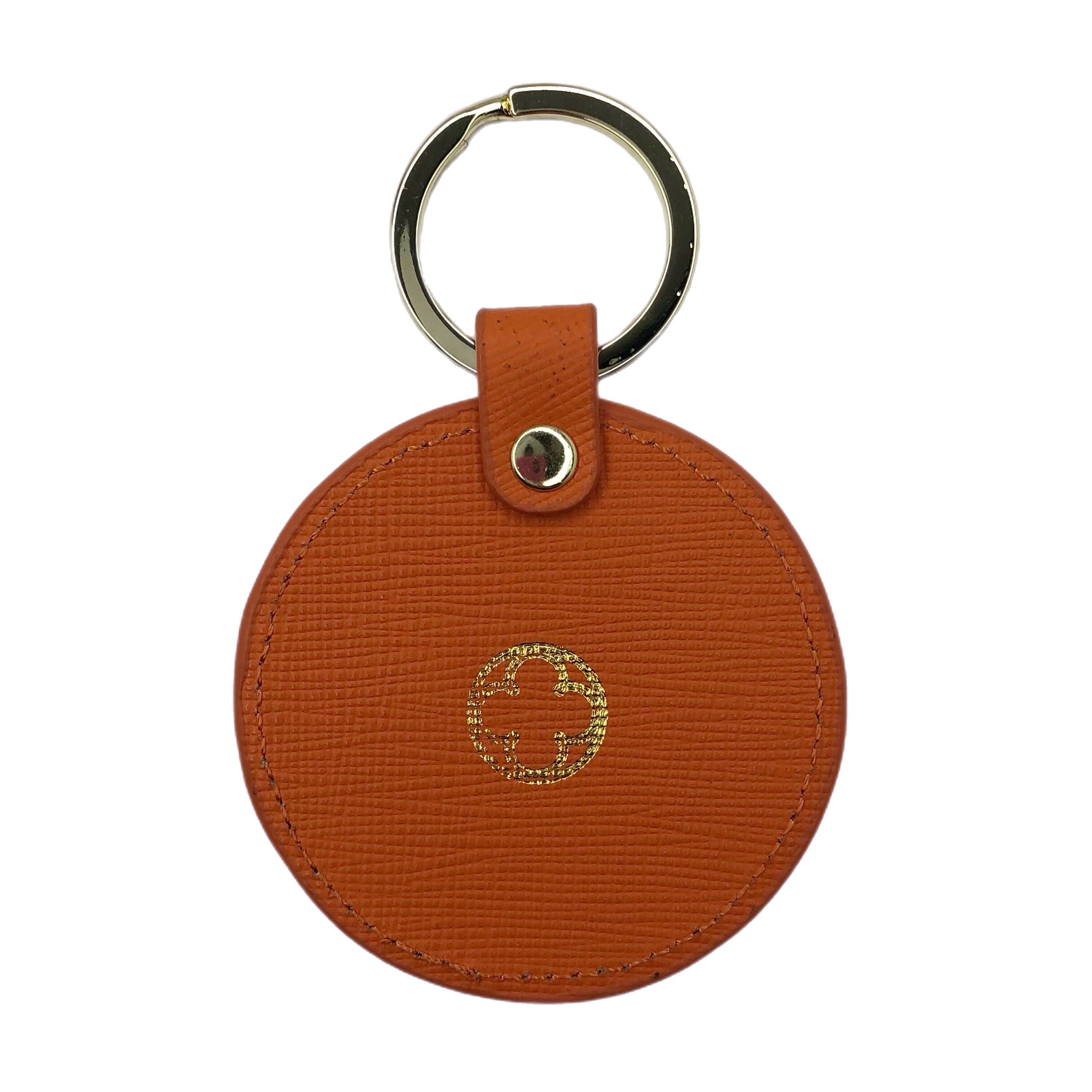 Orange Leather Key Chain - Oriana Lamarca LLC