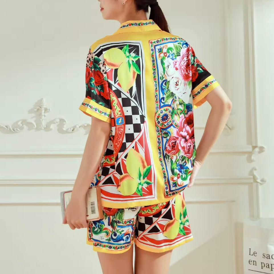 Carretto Print Shorts Set by Dolce Vita Chic