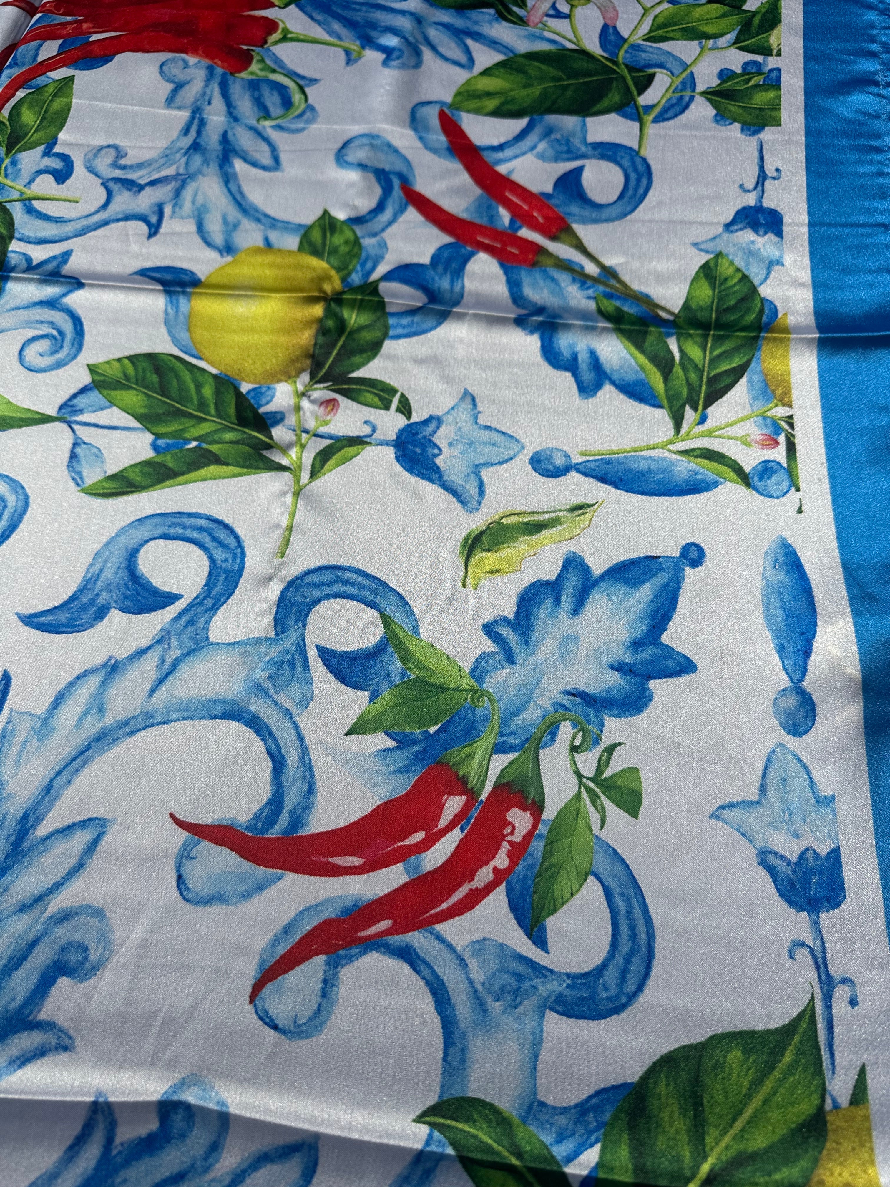 Lemon Pepperoncino Print Foulard - Dolce Vita Chic