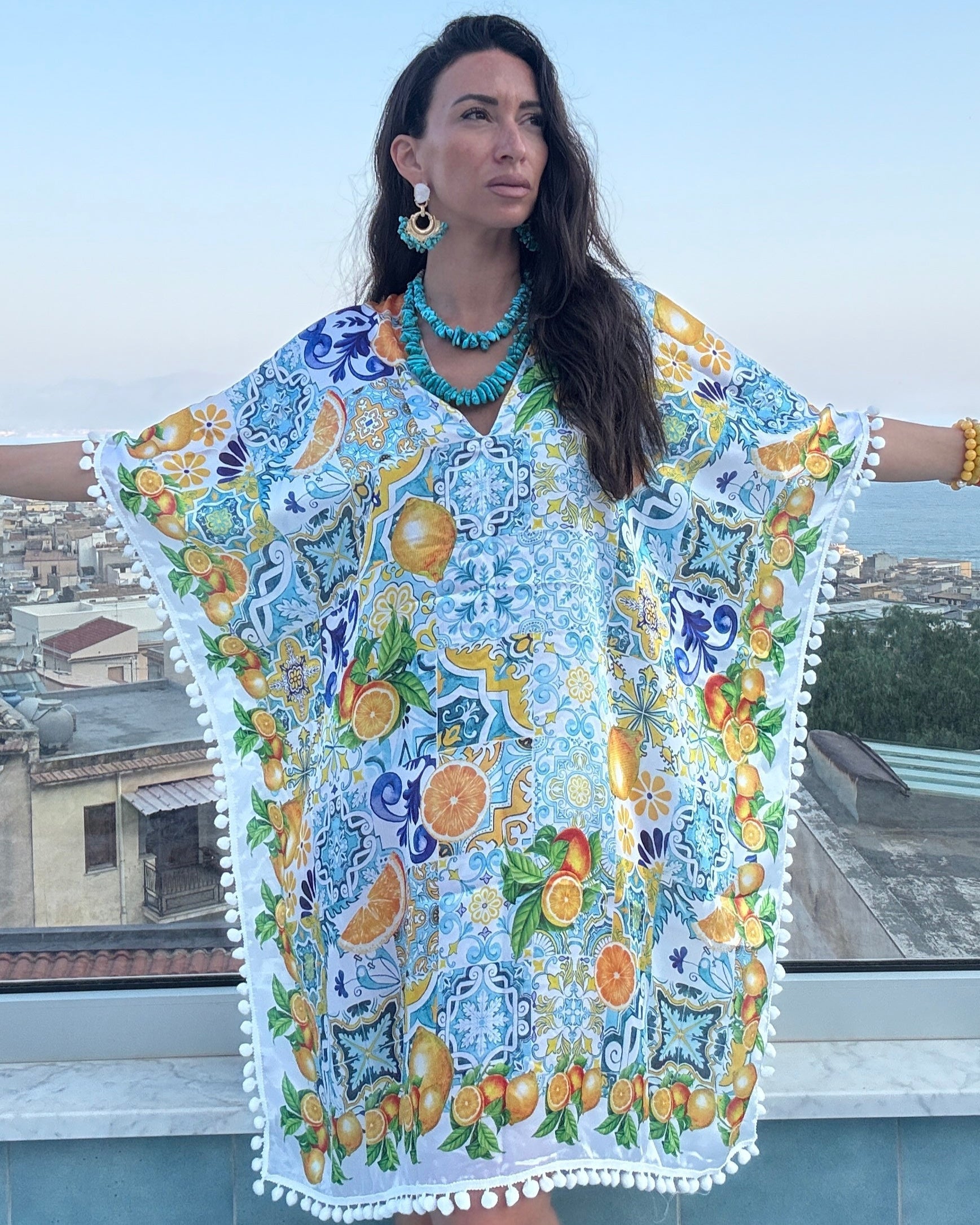 Arancia Siciliana Foulard Dress - Dolce Vita Chic