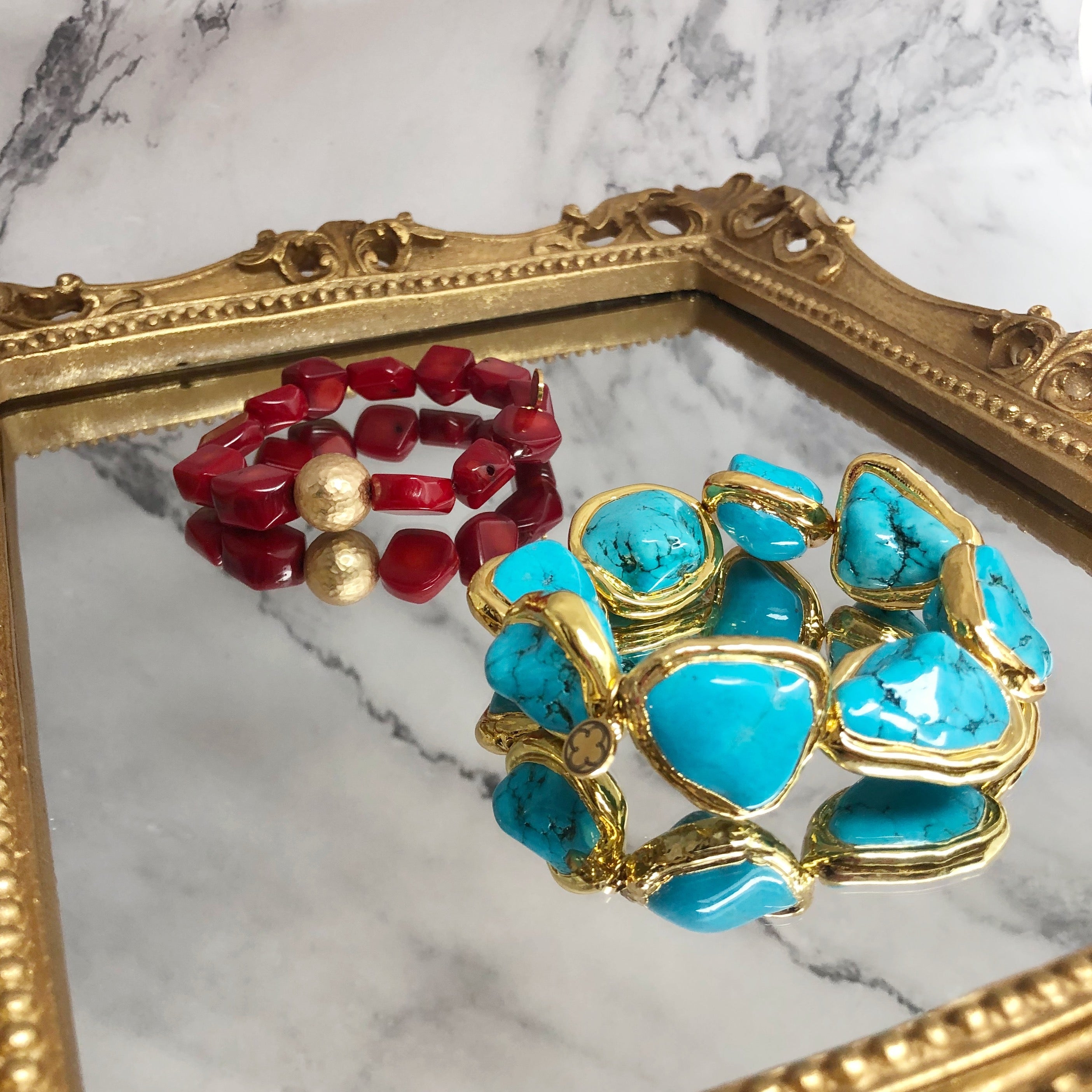 Turquoise Bezel Nugget - Oriana Lamarca LLC