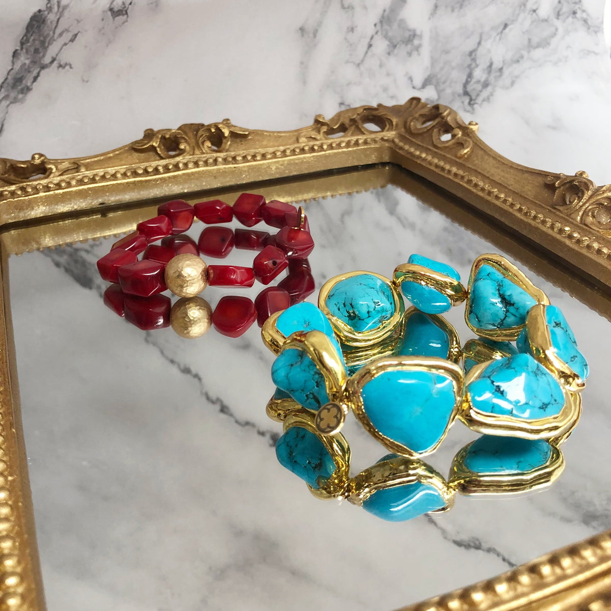 Turquoise Bezel Nugget - Oriana Lamarca LLC