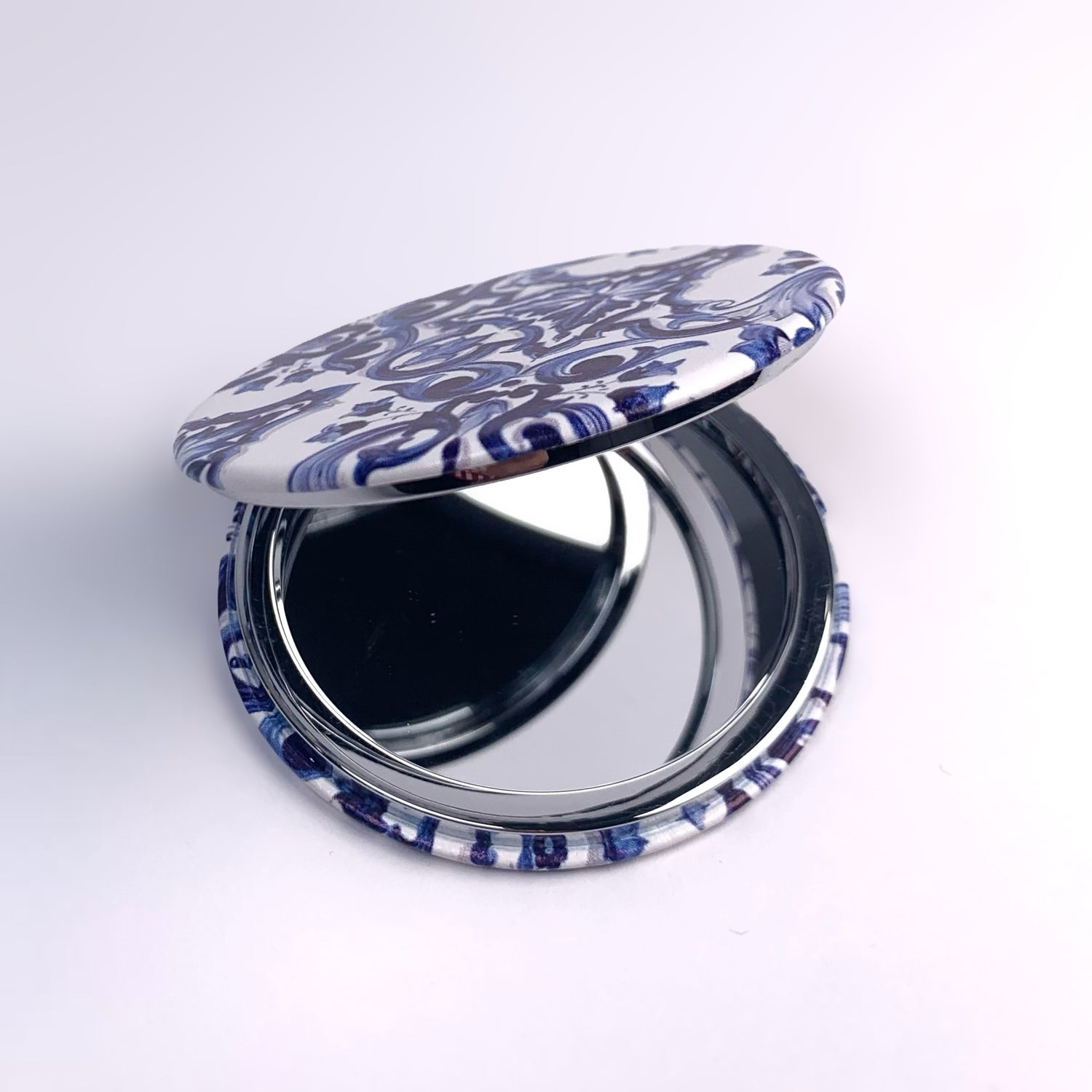 Blue Maiolica Compact Mirror