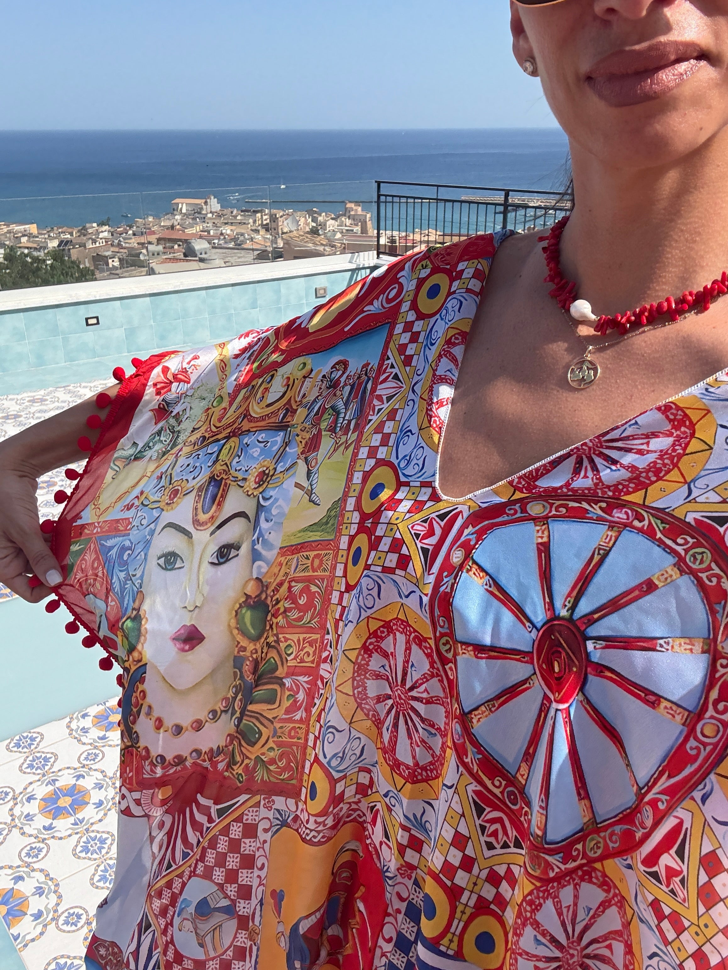 Trinacria Siciliana Foulard Dress - Dolce Vita Chic