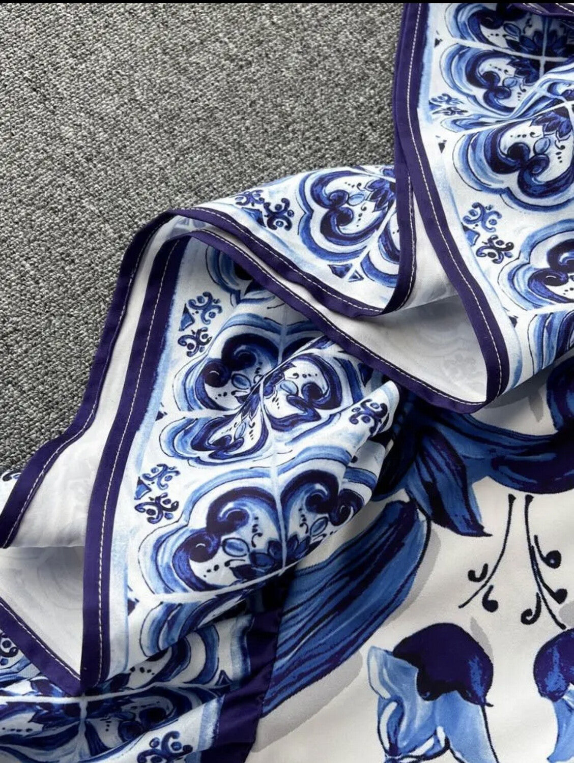 One Shoulder Blue Maiolica Dress by Dolce Vita Chic - Oriana Lamarca LLC