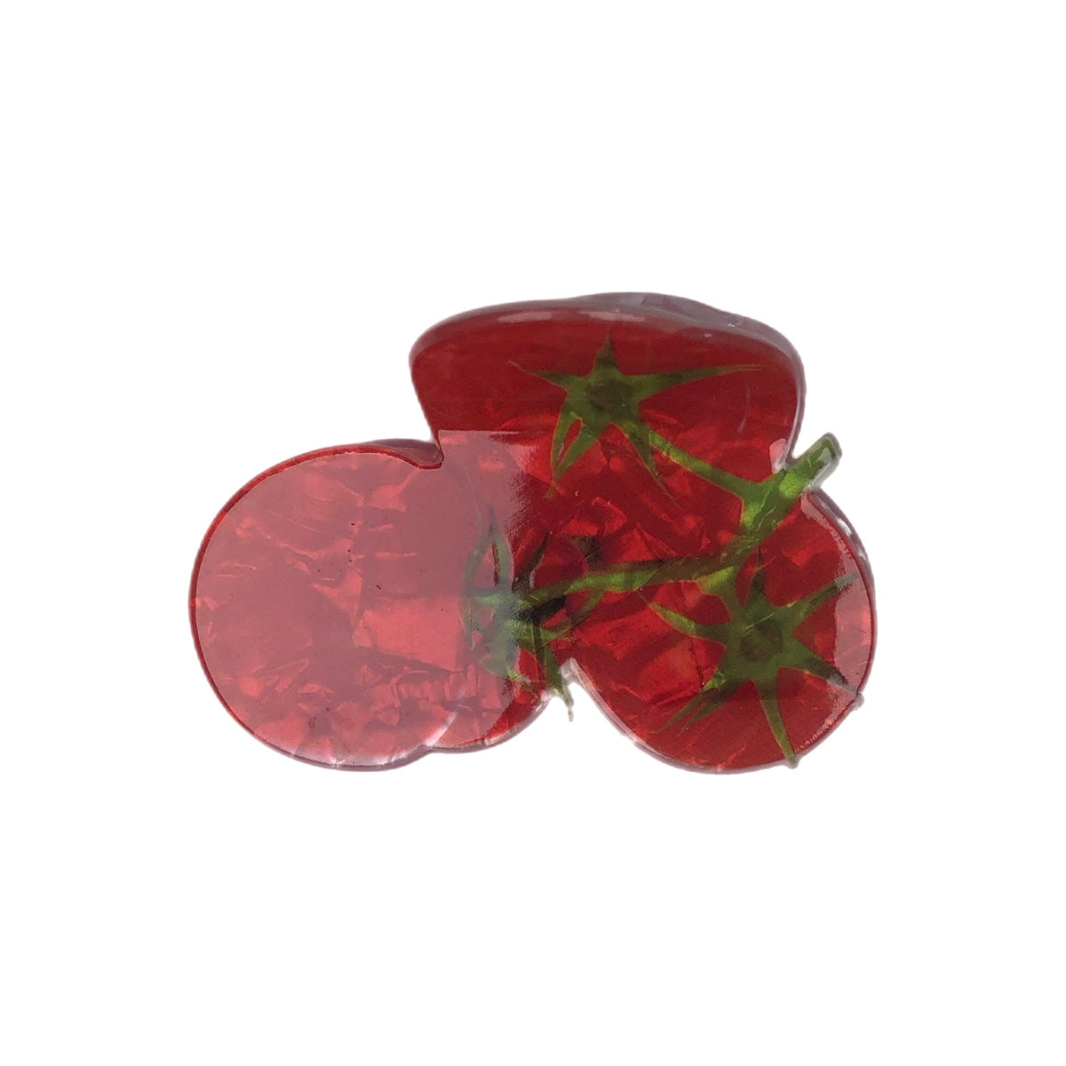 Tomato Acrylic Hair Clip