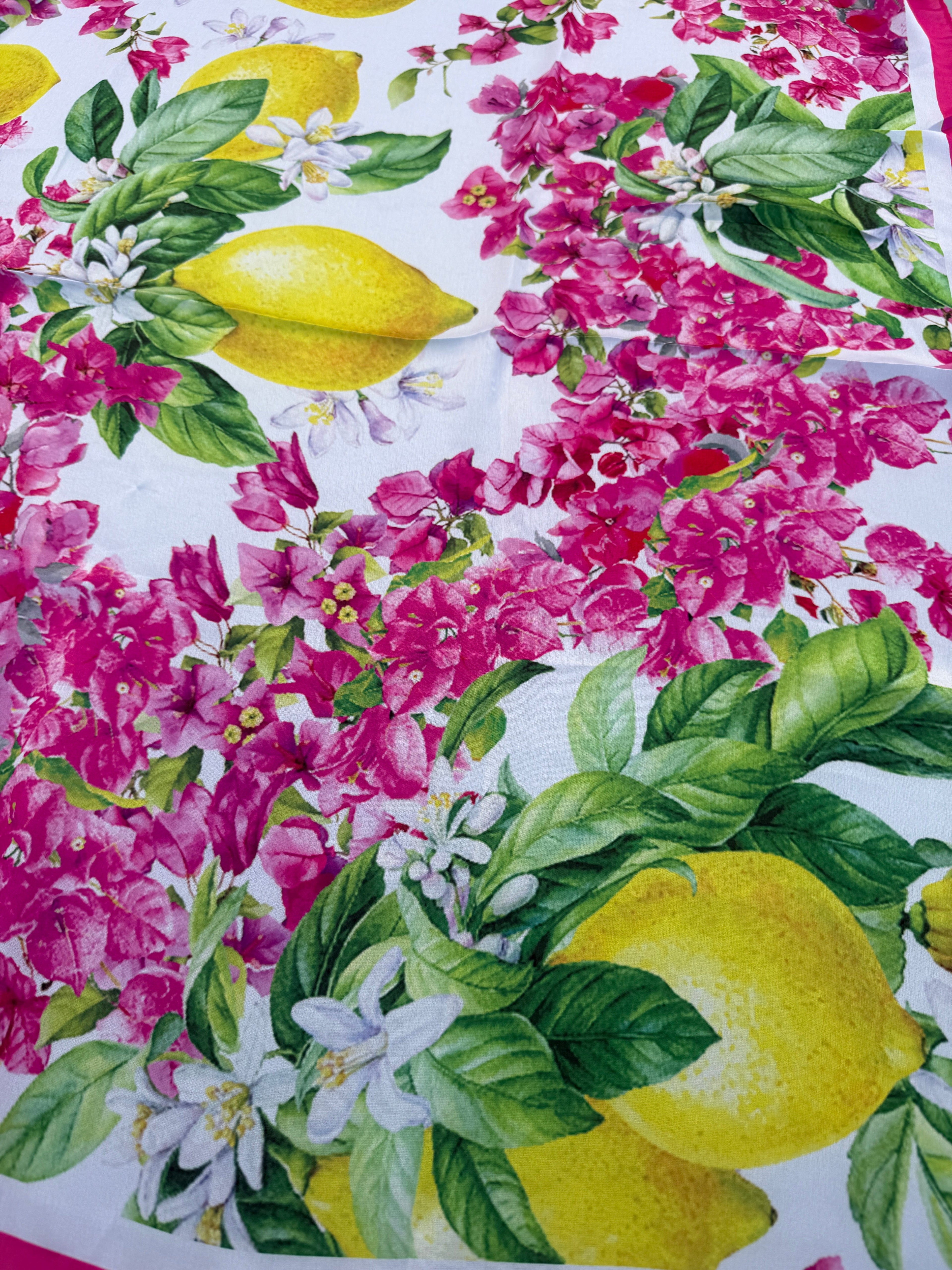 Pink Lemon Bloom Foulard Dress - Dolce Vita Chic