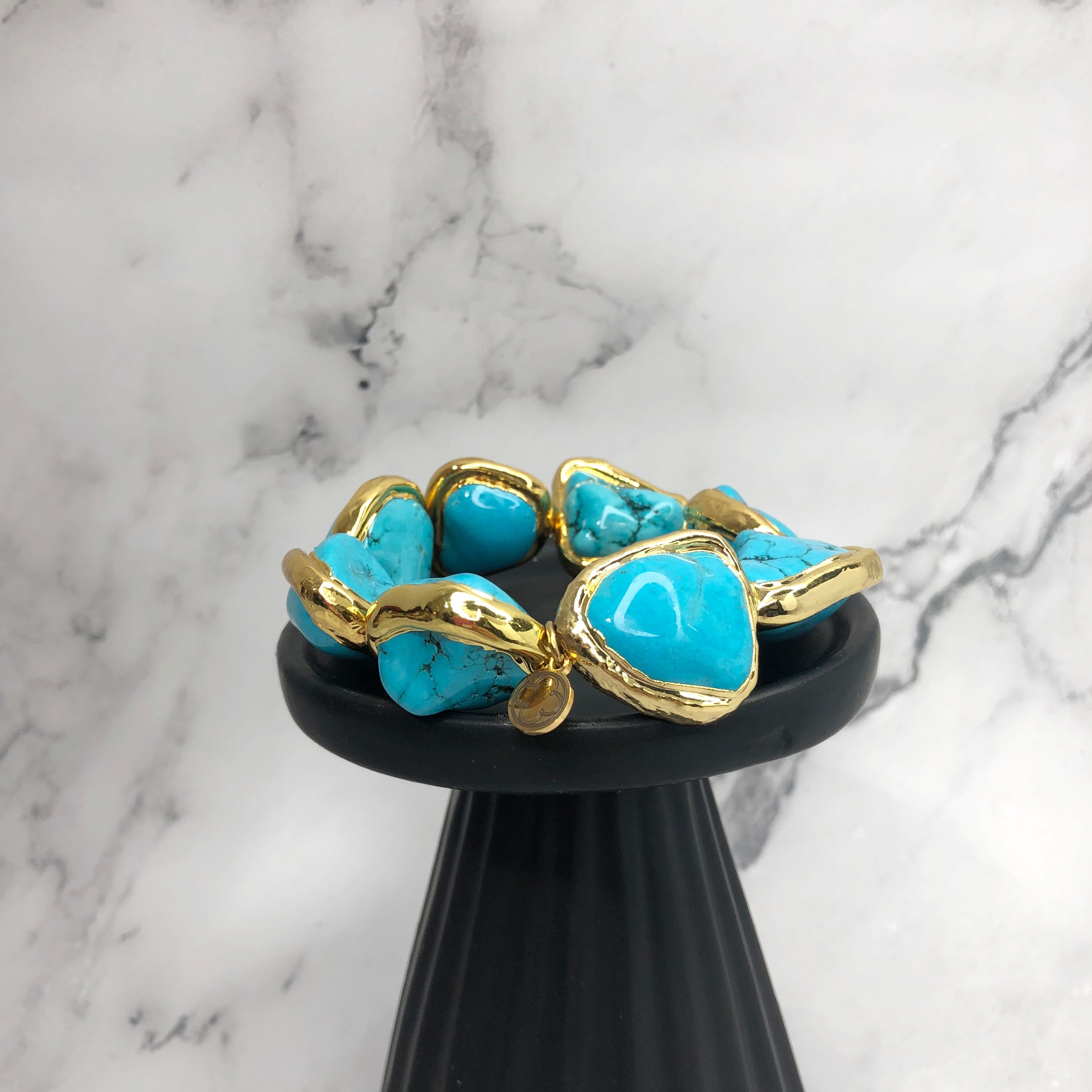 Turquoise Bezel Nugget - Oriana Lamarca LLC