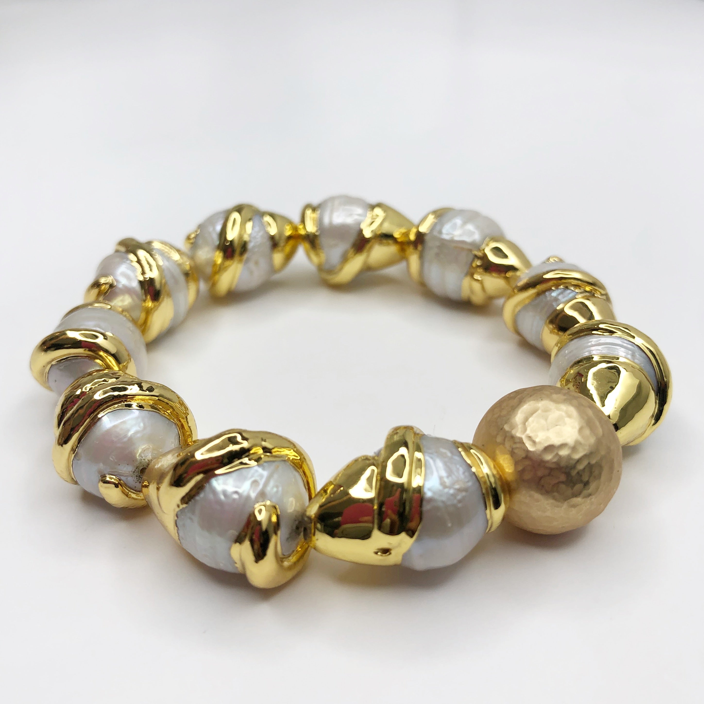 Pearl Bezel Bracelet - Oriana Lamarca LLC