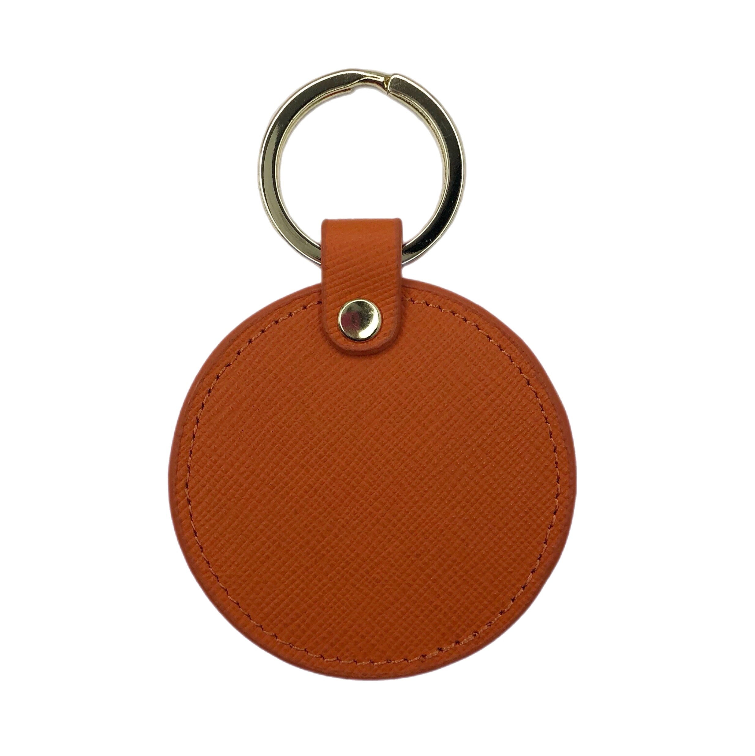 Orange Leather Key Chain - Oriana Lamarca LLC