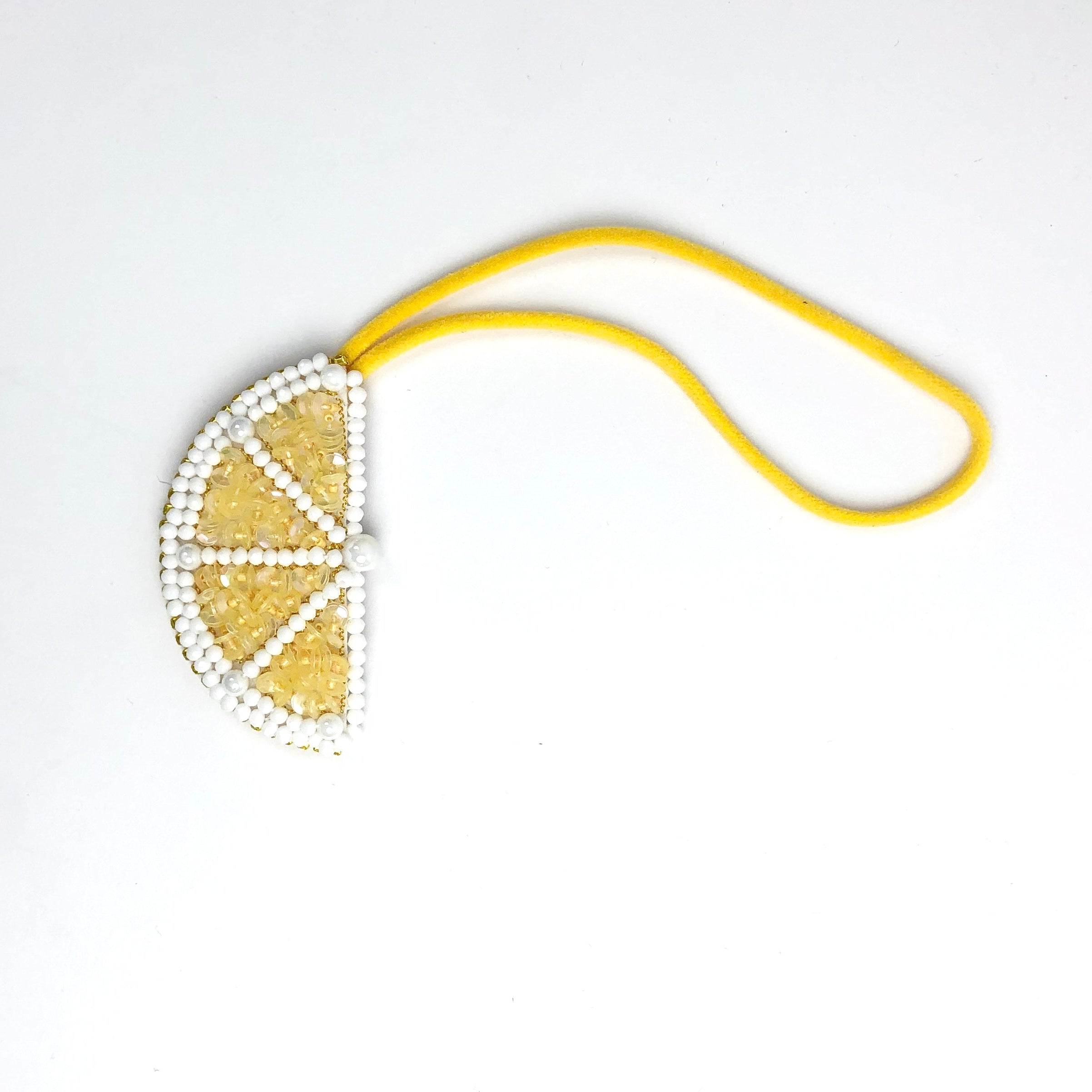 Lemon Beaded Bag Charm