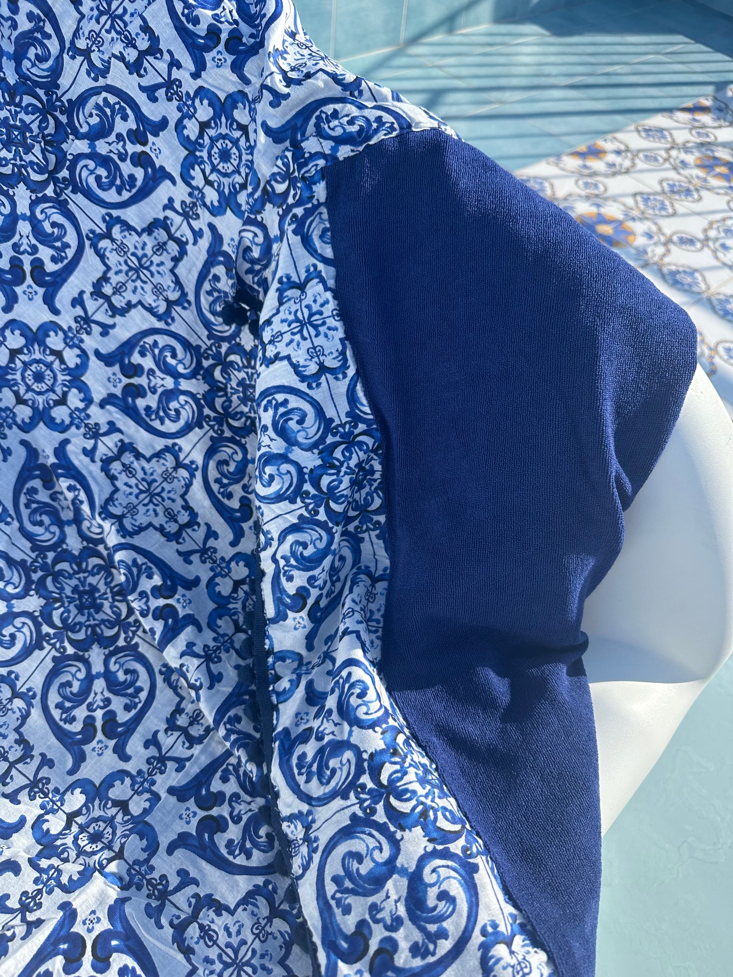 Blue Maiolica Beach Towel