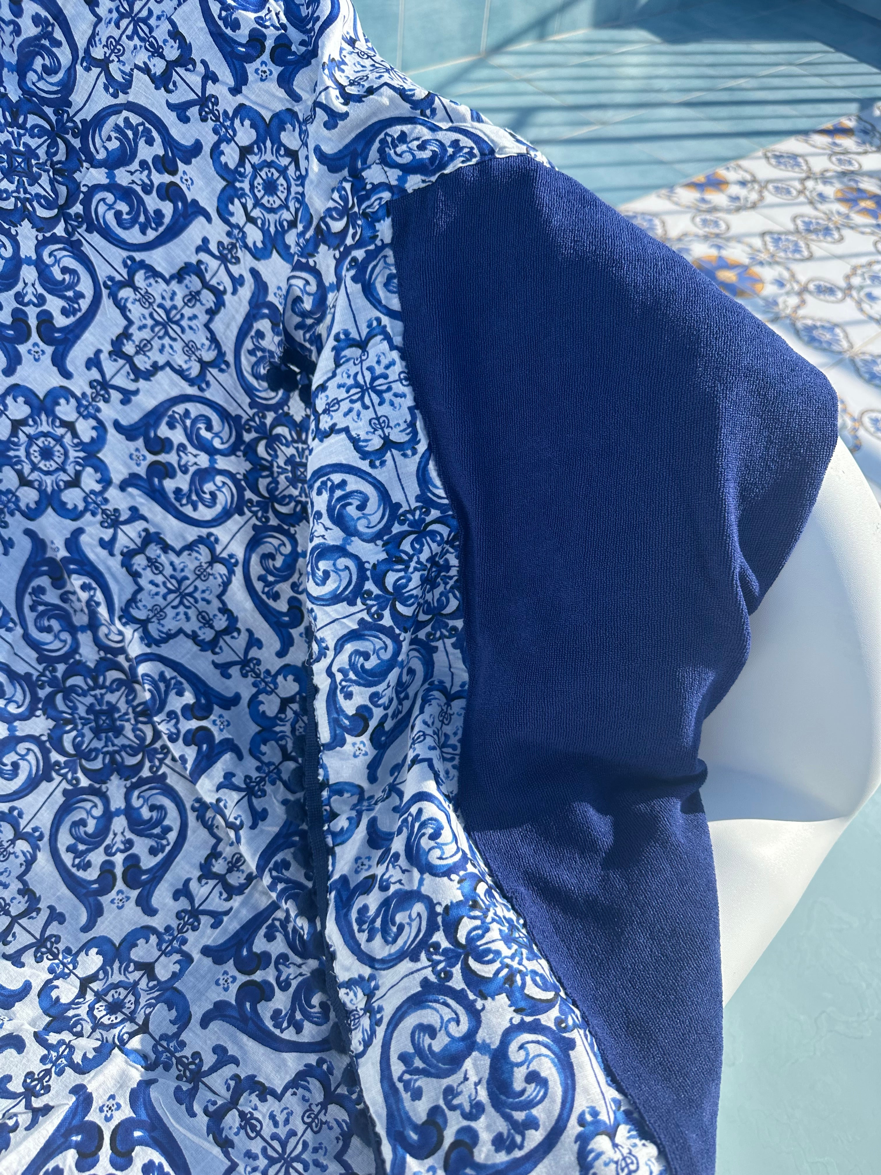Blue Maiolica Beach Towel