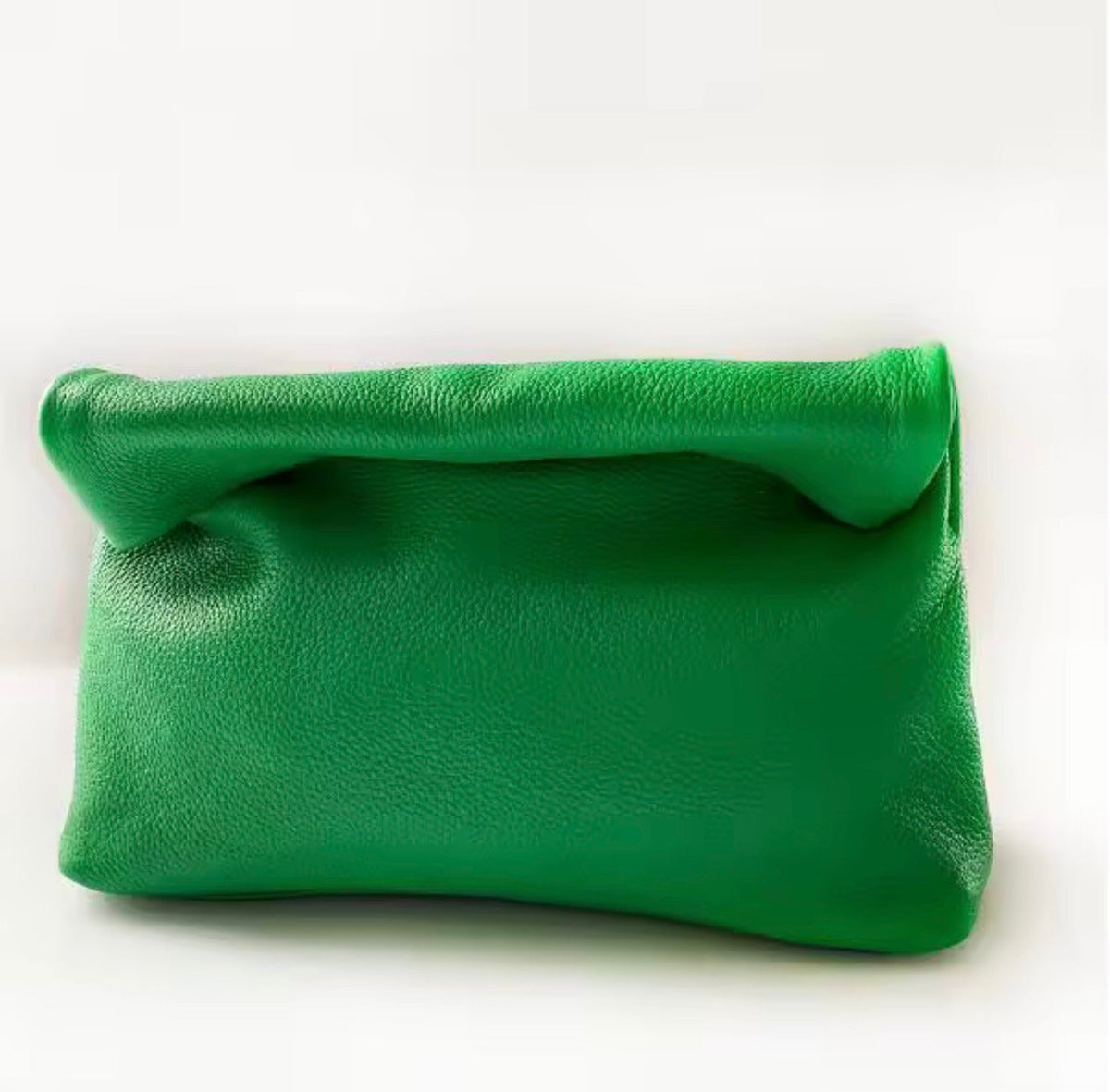 Gold Trinacria Verde Leather Handbag - Oriana Lamarca LLC