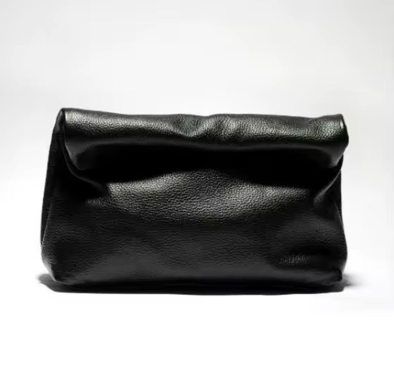Gold Trinacria Nero Leather Handbag - Oriana Lamarca LLC