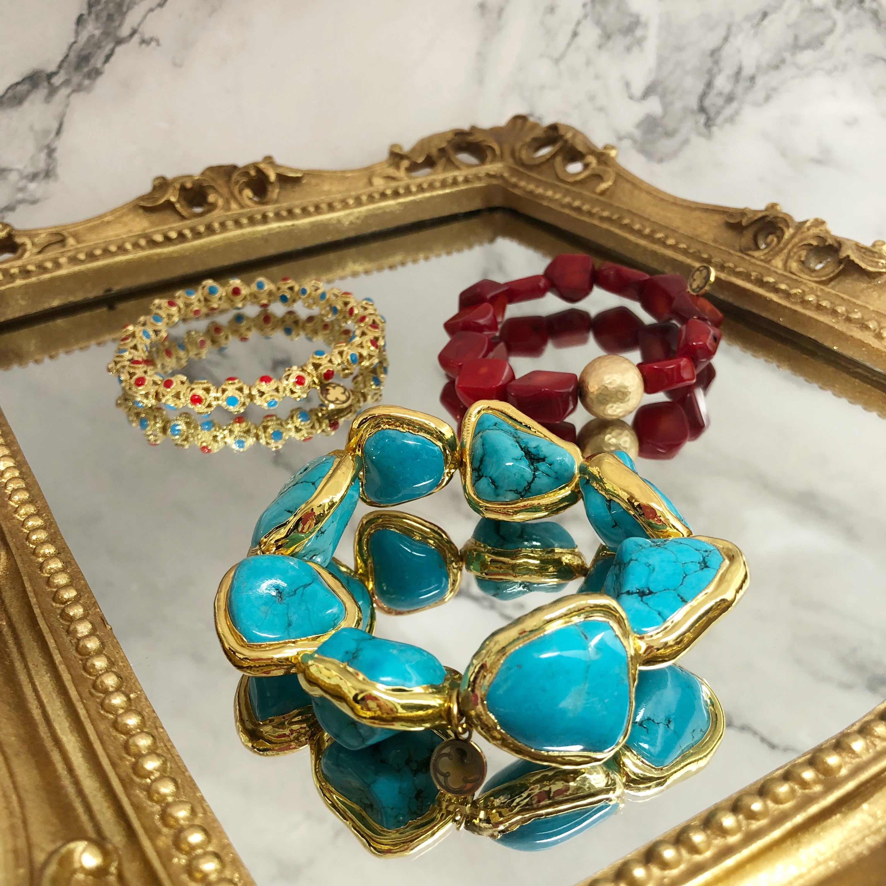 Turquoise Bezel Nugget - Oriana Lamarca LLC