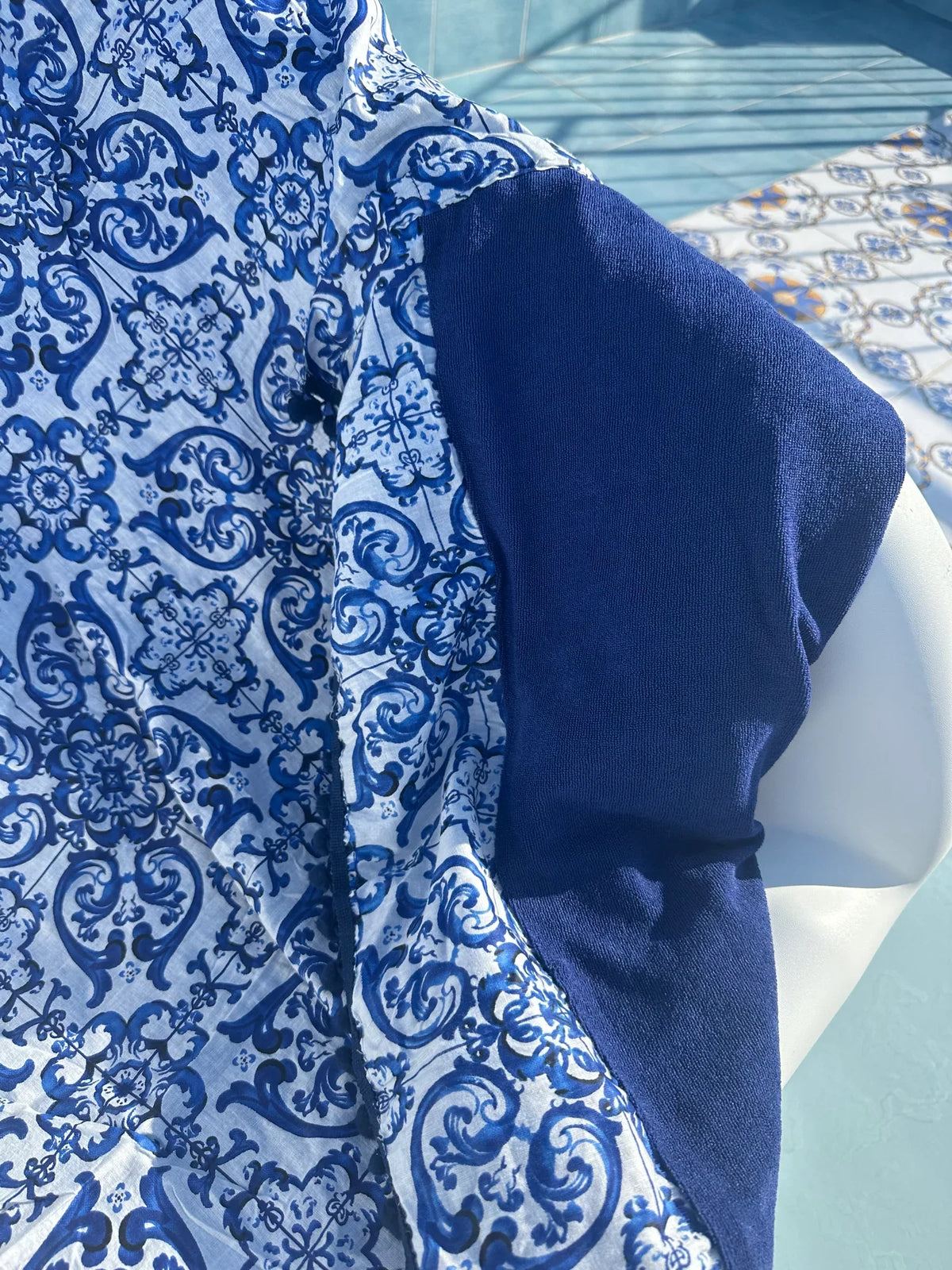 Blue Maiolica Beach Towel