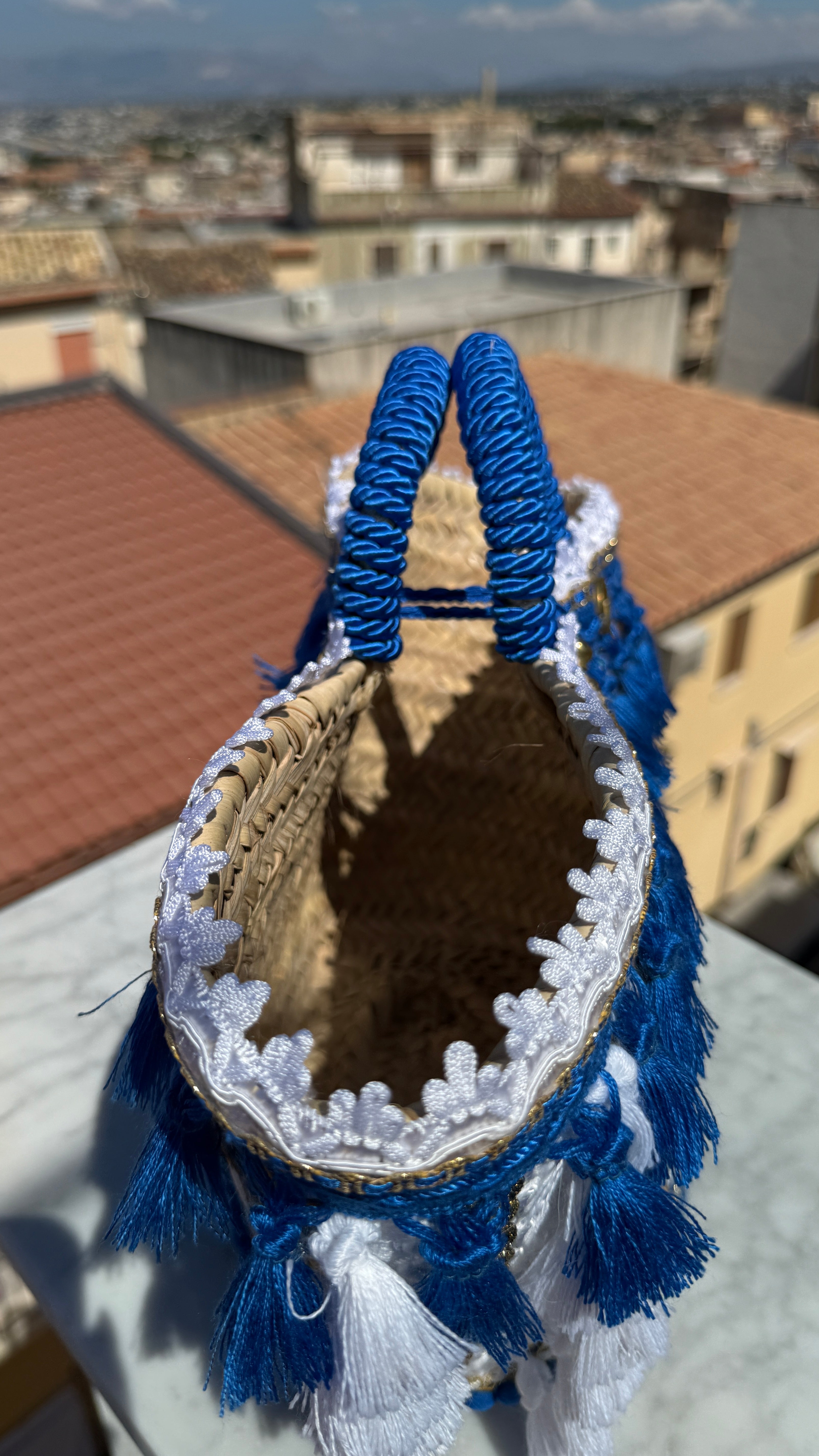 Regina Caltagirone Blue Sicilian Coffa