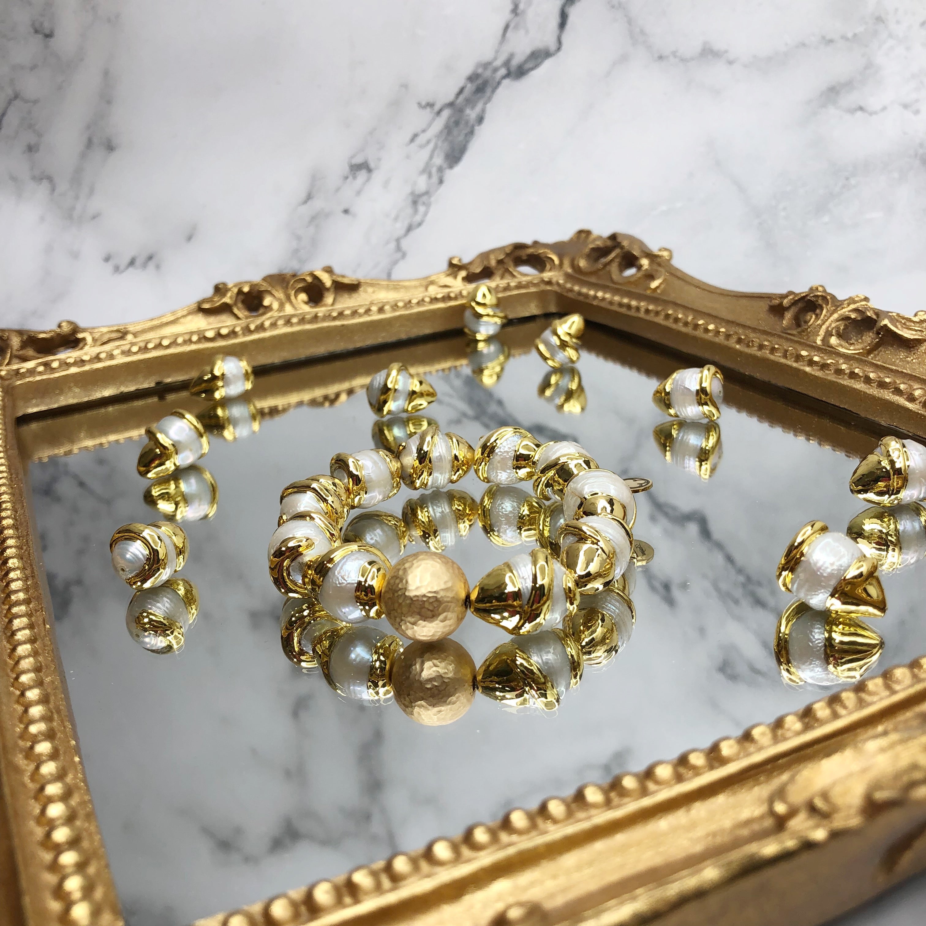 Pearl Bezel Bracelet - Oriana Lamarca LLC