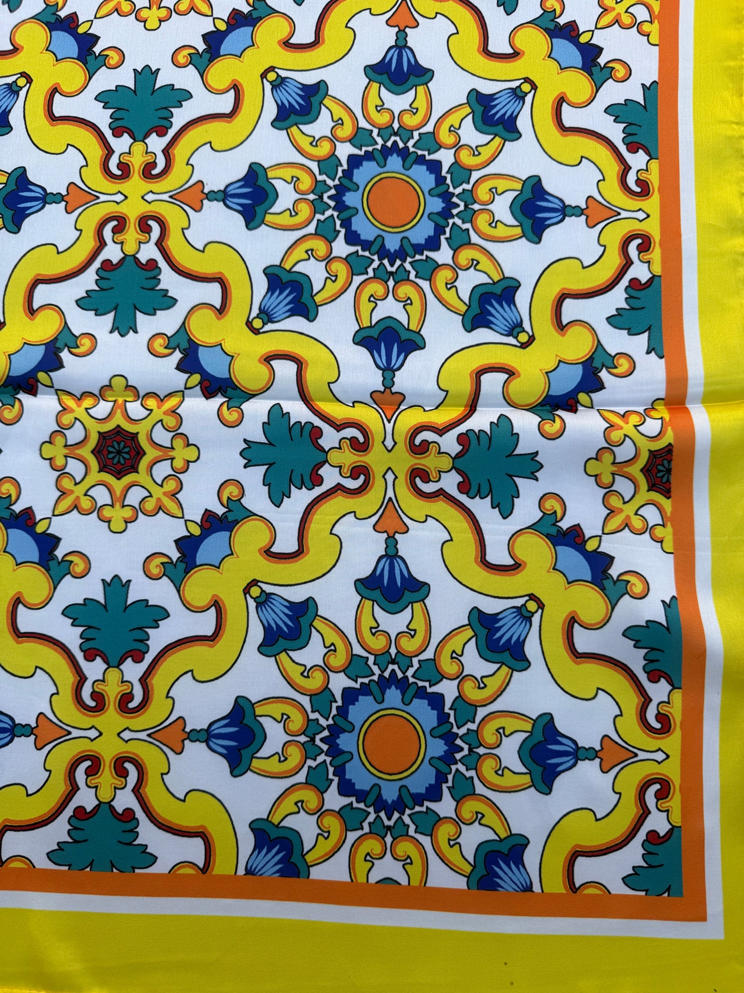 Sicilian Scroll Foulard - Dolce Vita Chic