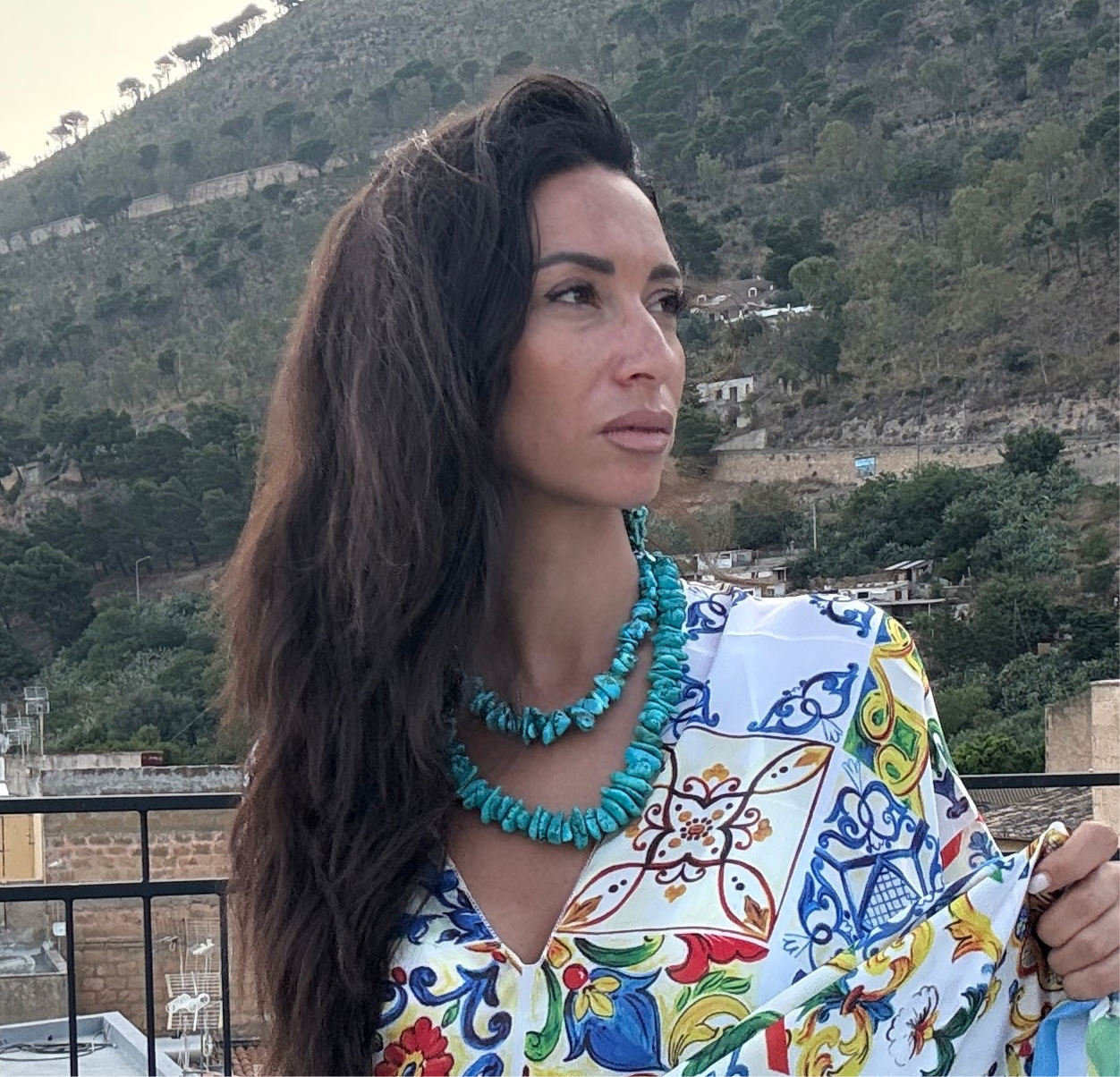 Isola Blu Turquoise Slices Necklace