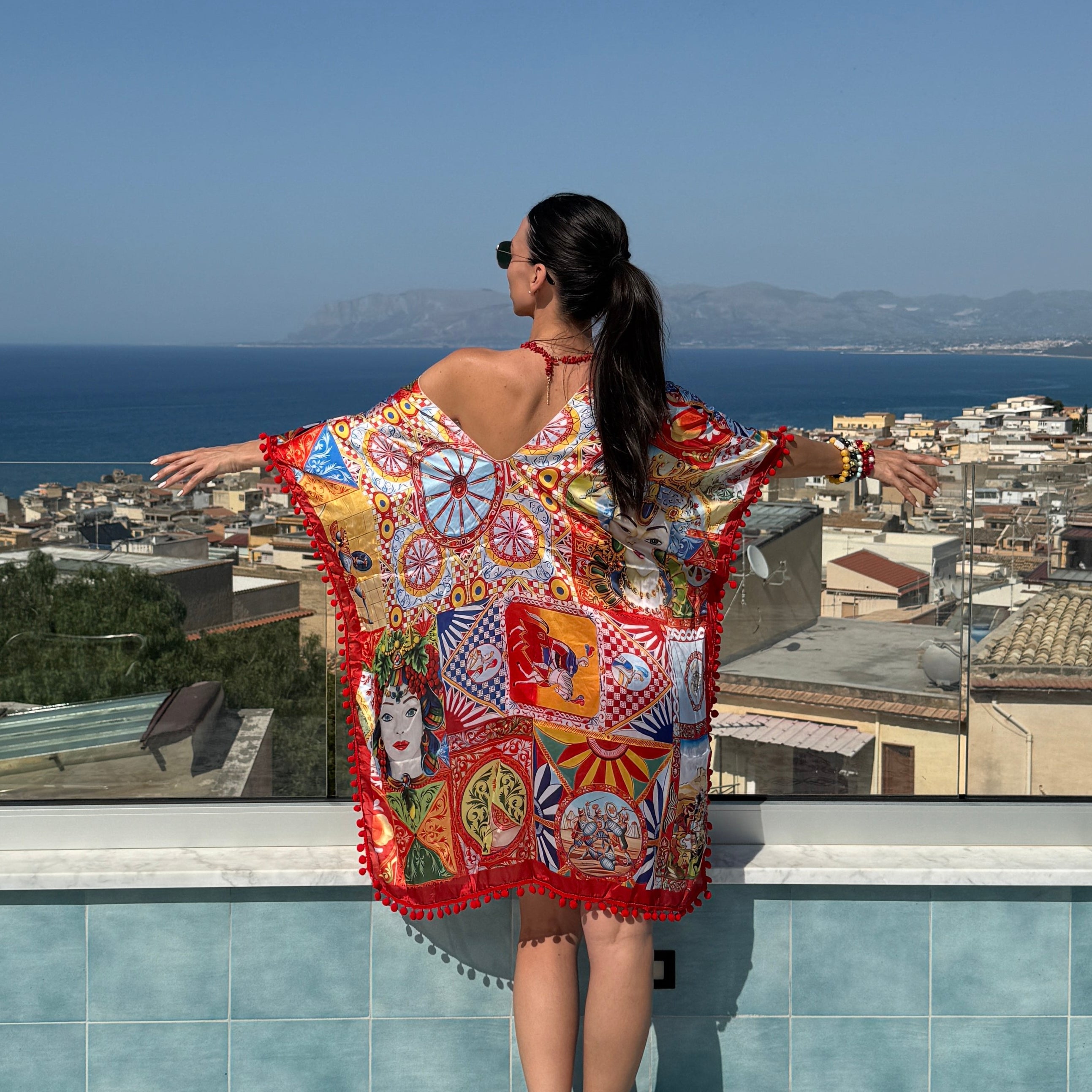Trinacria Siciliana Foulard Dress - Dolce Vita Chic