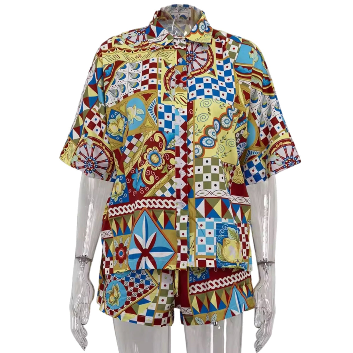 La Siciliana Print Shorts Set by Dolce Vita Chic