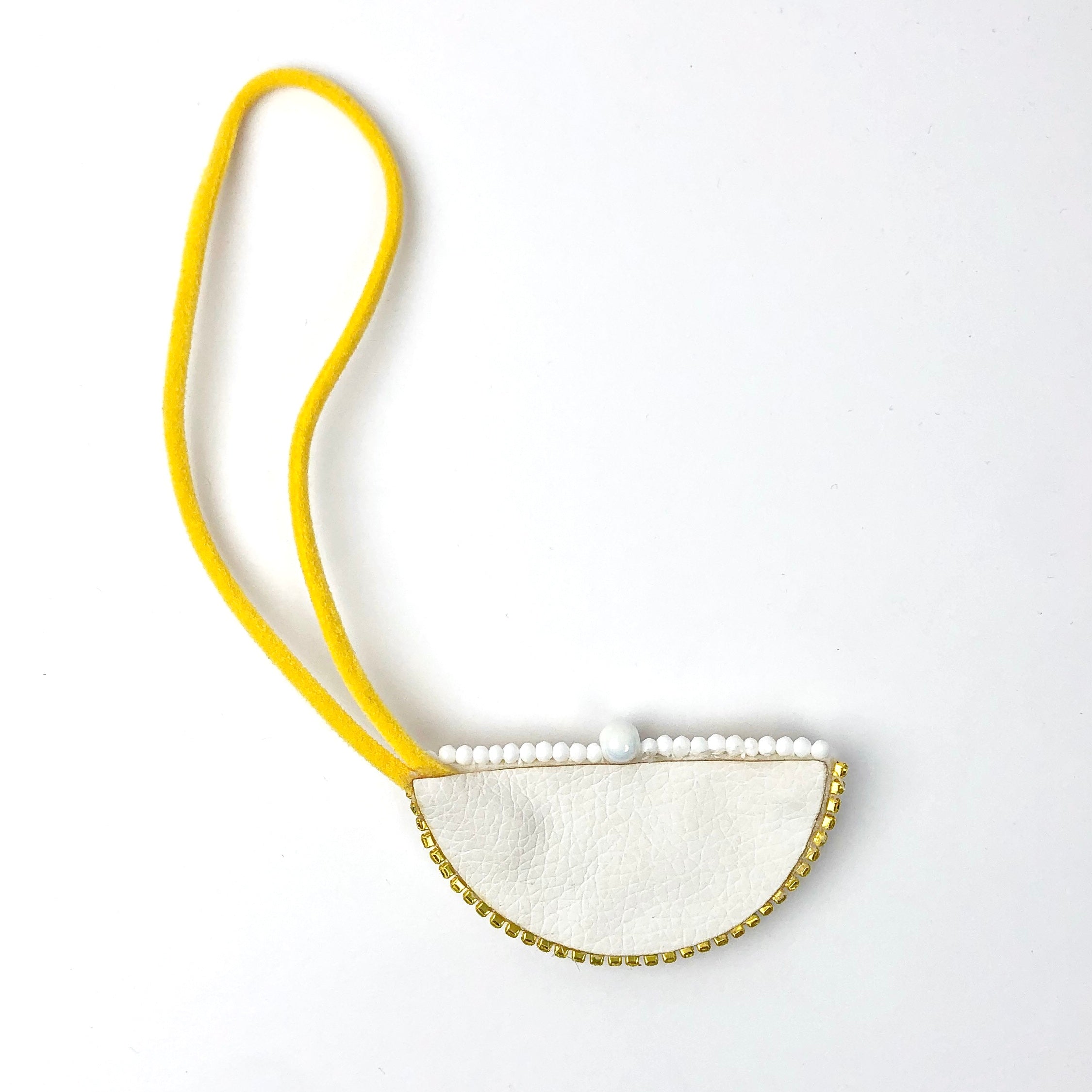 Lemon Beaded Bag Charm