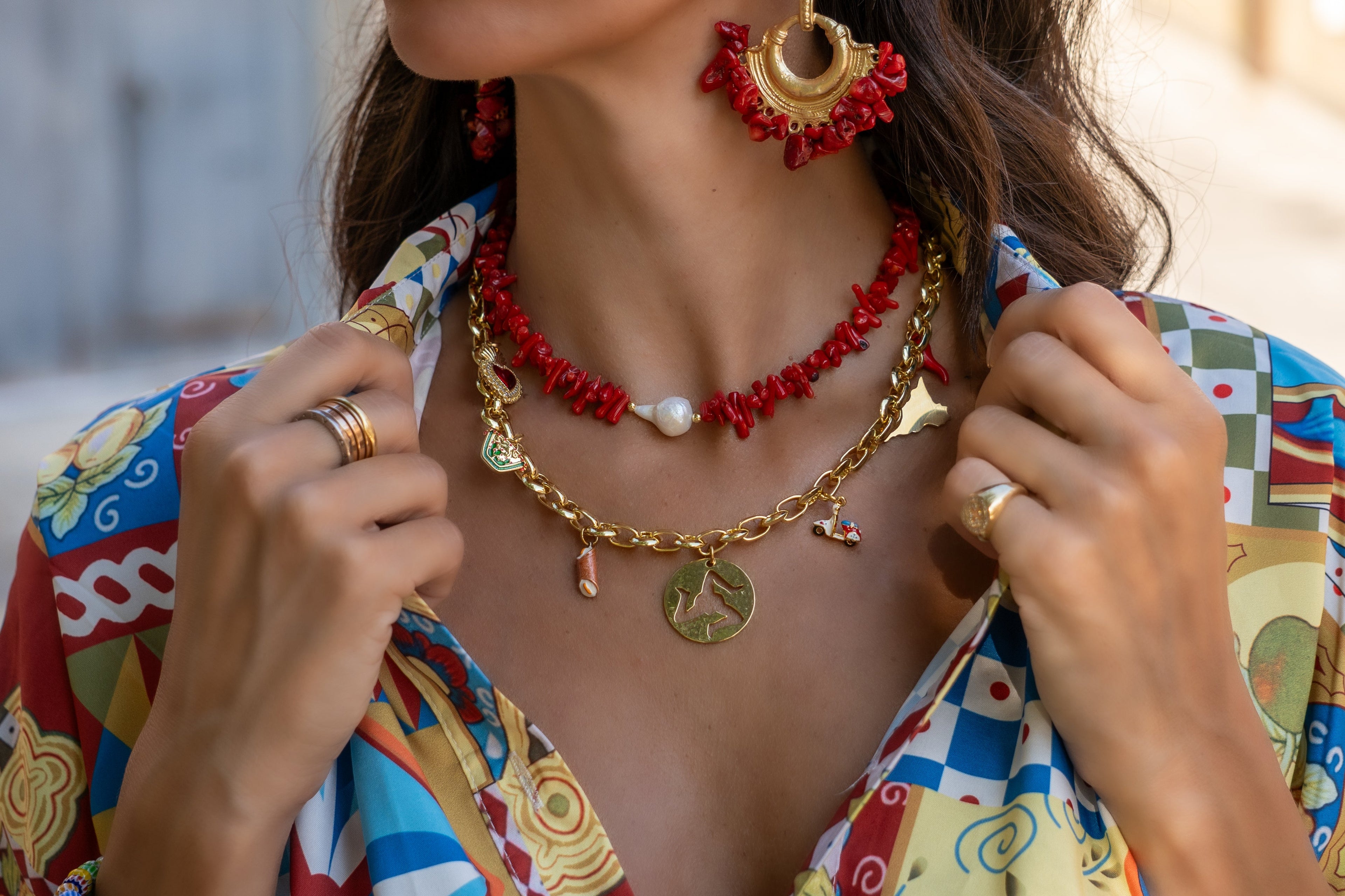 La Siciliana Print Shorts Set by Dolce Vita Chic