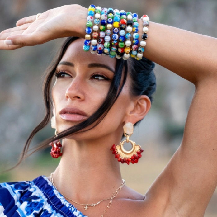 Aurora Red Coral Earring - Oriana Lamarca LLC
