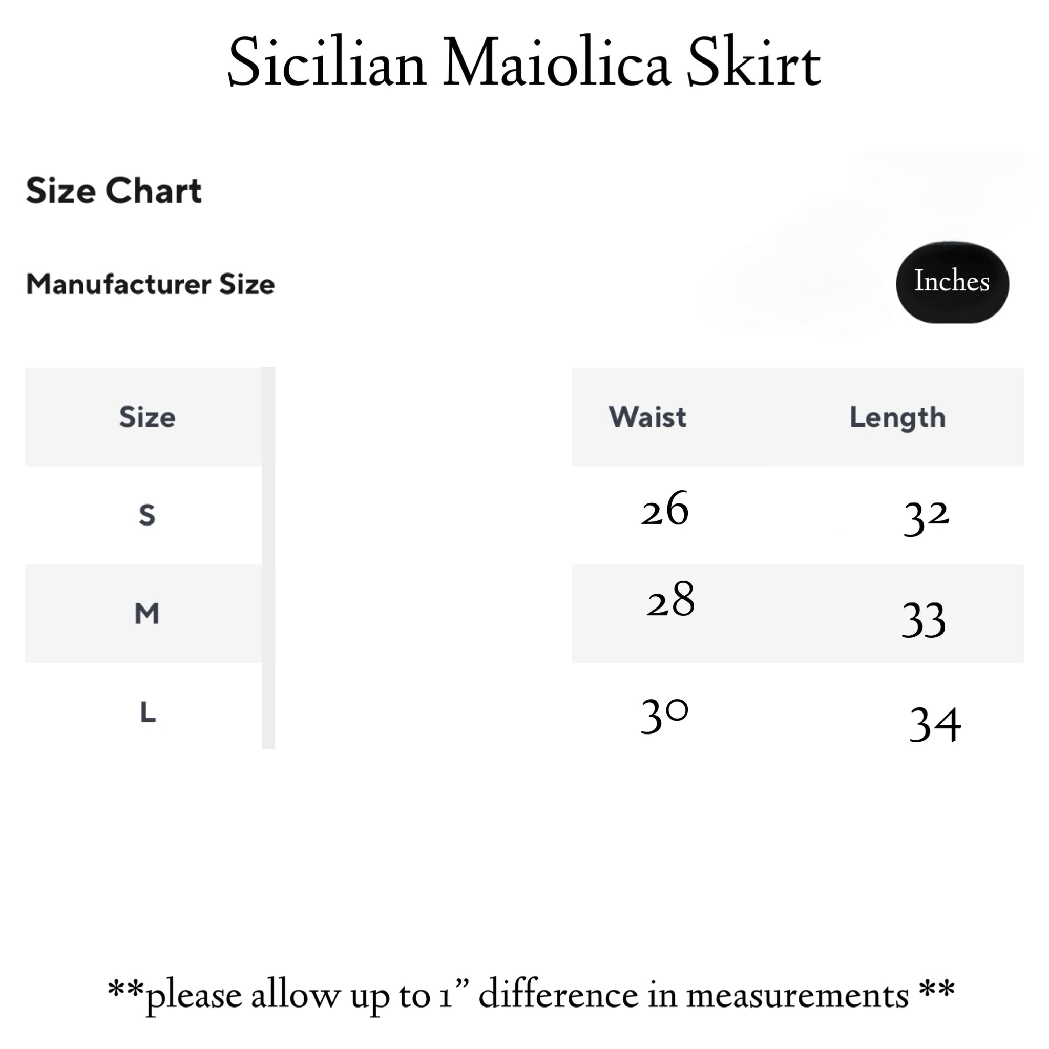 Sicilian Maiolica Skirt By Dolce Vita Chic