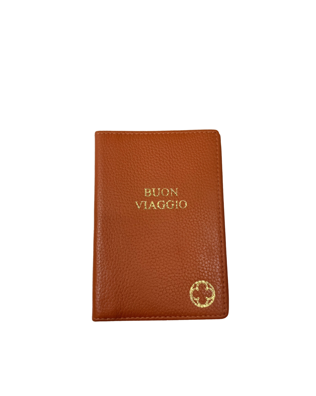 Orange Leather Passport Cover