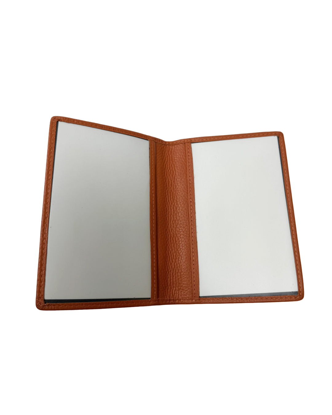 Orange Leather Passport Cover