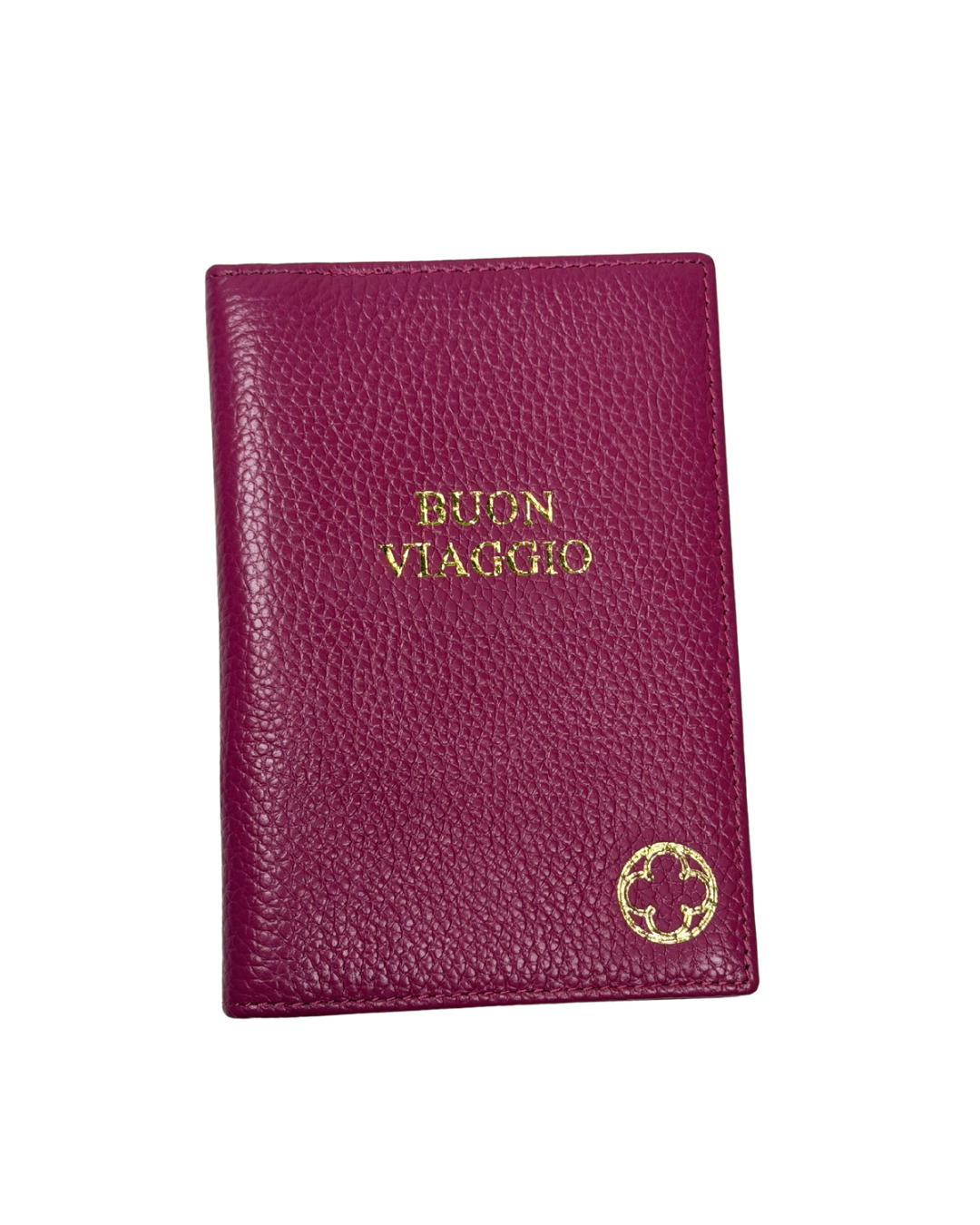 Pink Leather Passport Cover