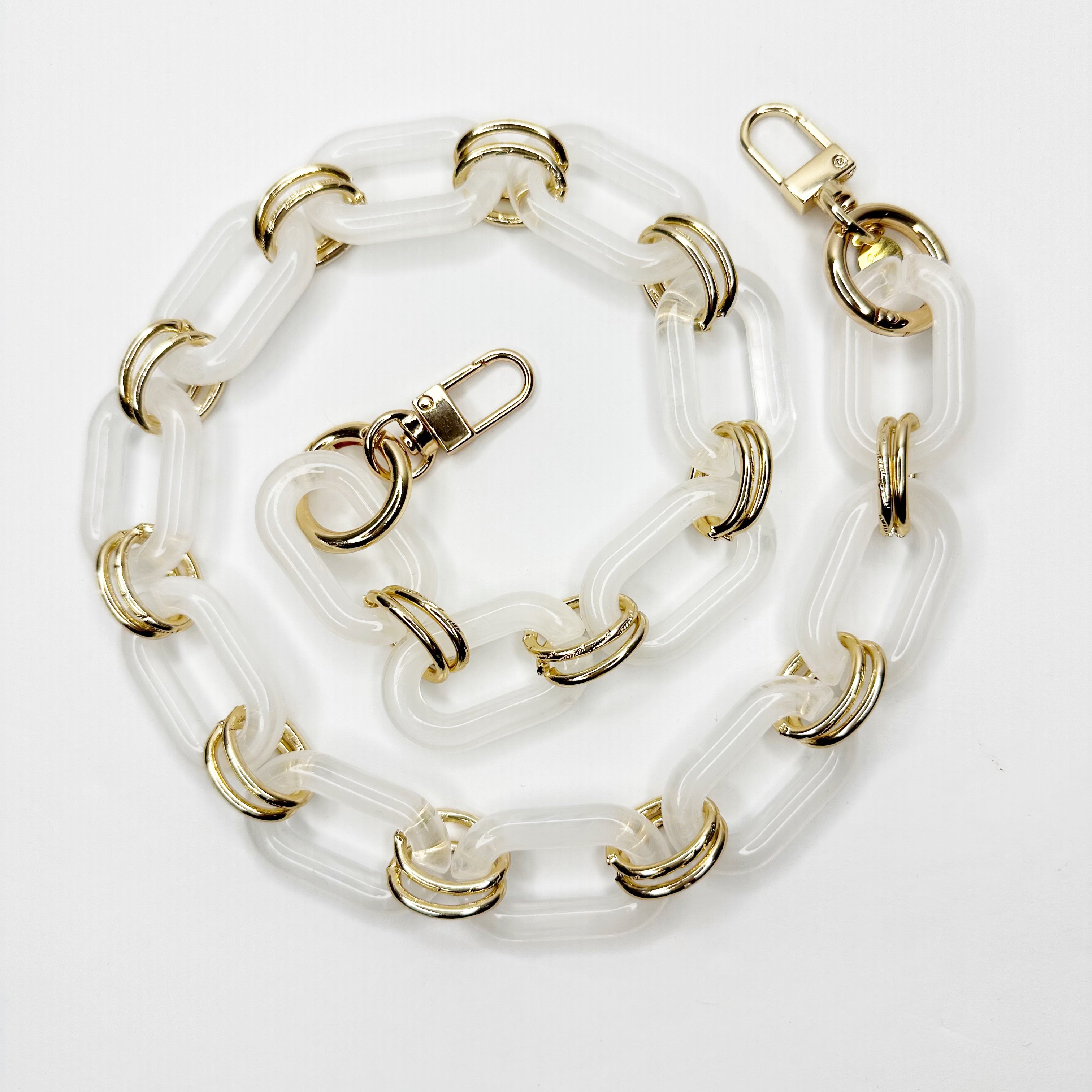 Convertible Ashley Acrylic White Marble Strap - Oriana Lamarca LLC