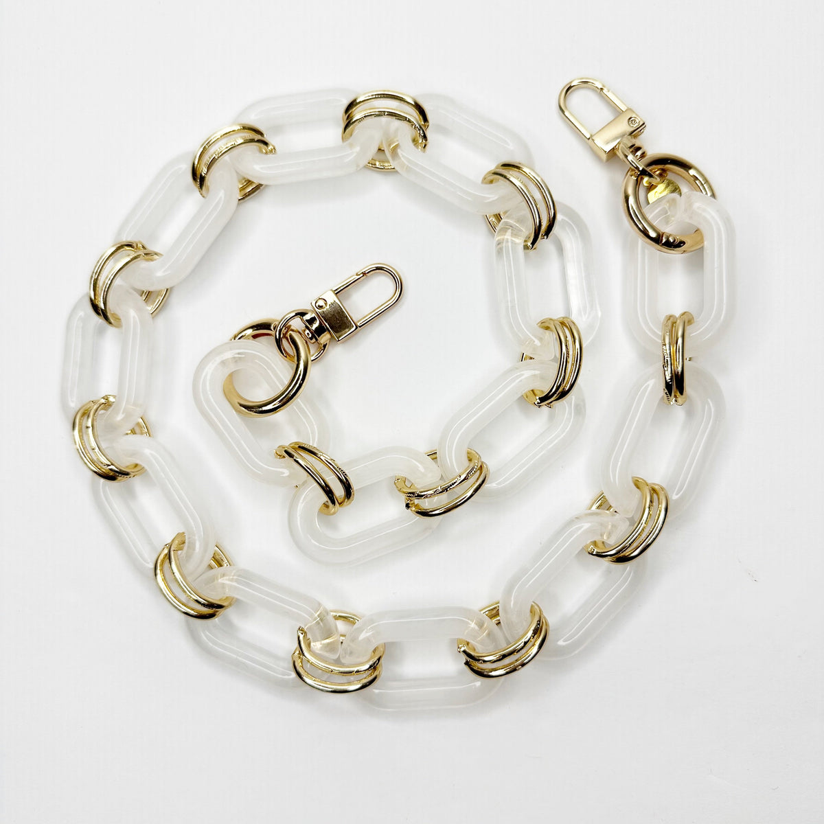 Convertible Ashley Acrylic White Marble Strap - Oriana Lamarca LLC