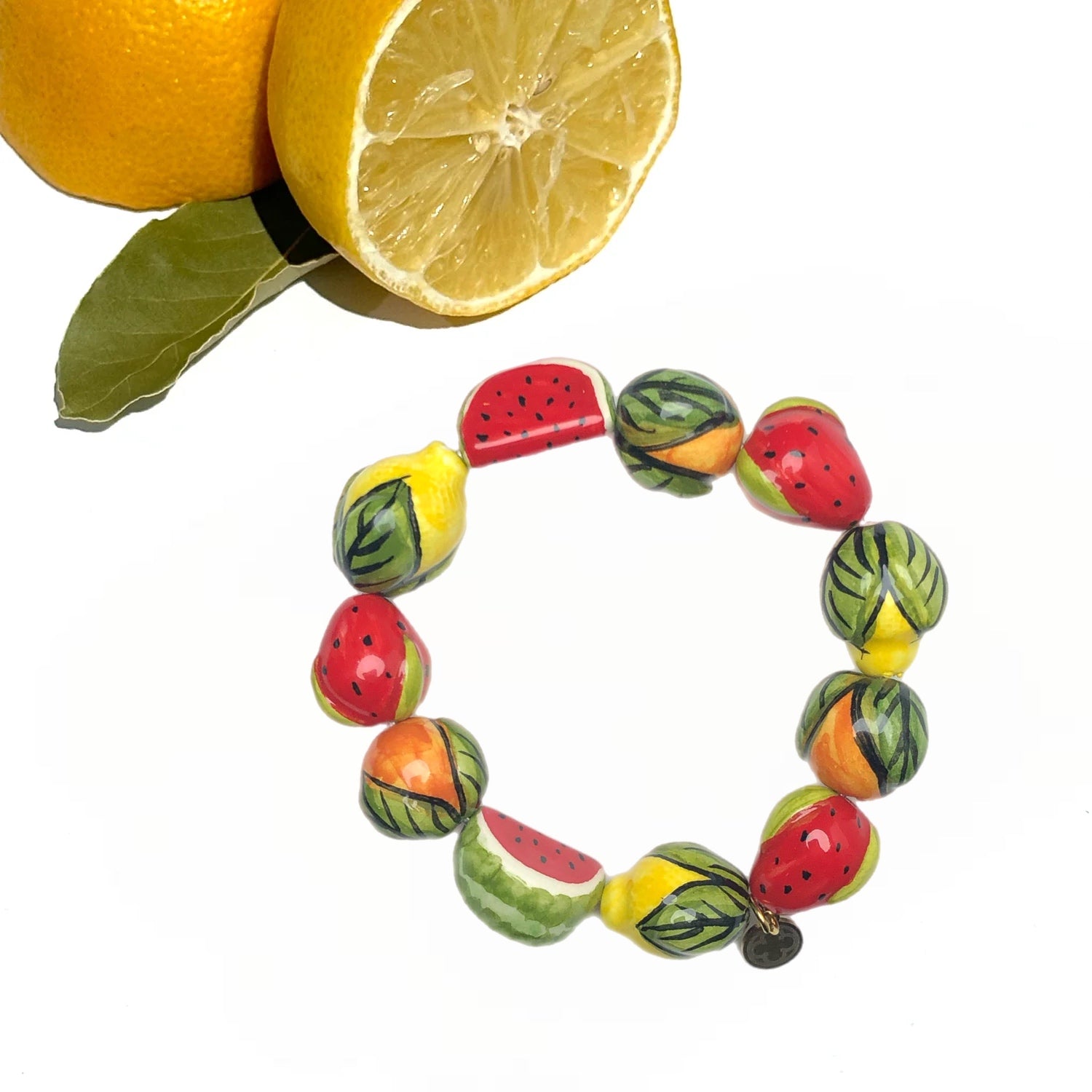 Frutta Mista Handpainted Ceramic Bracelet