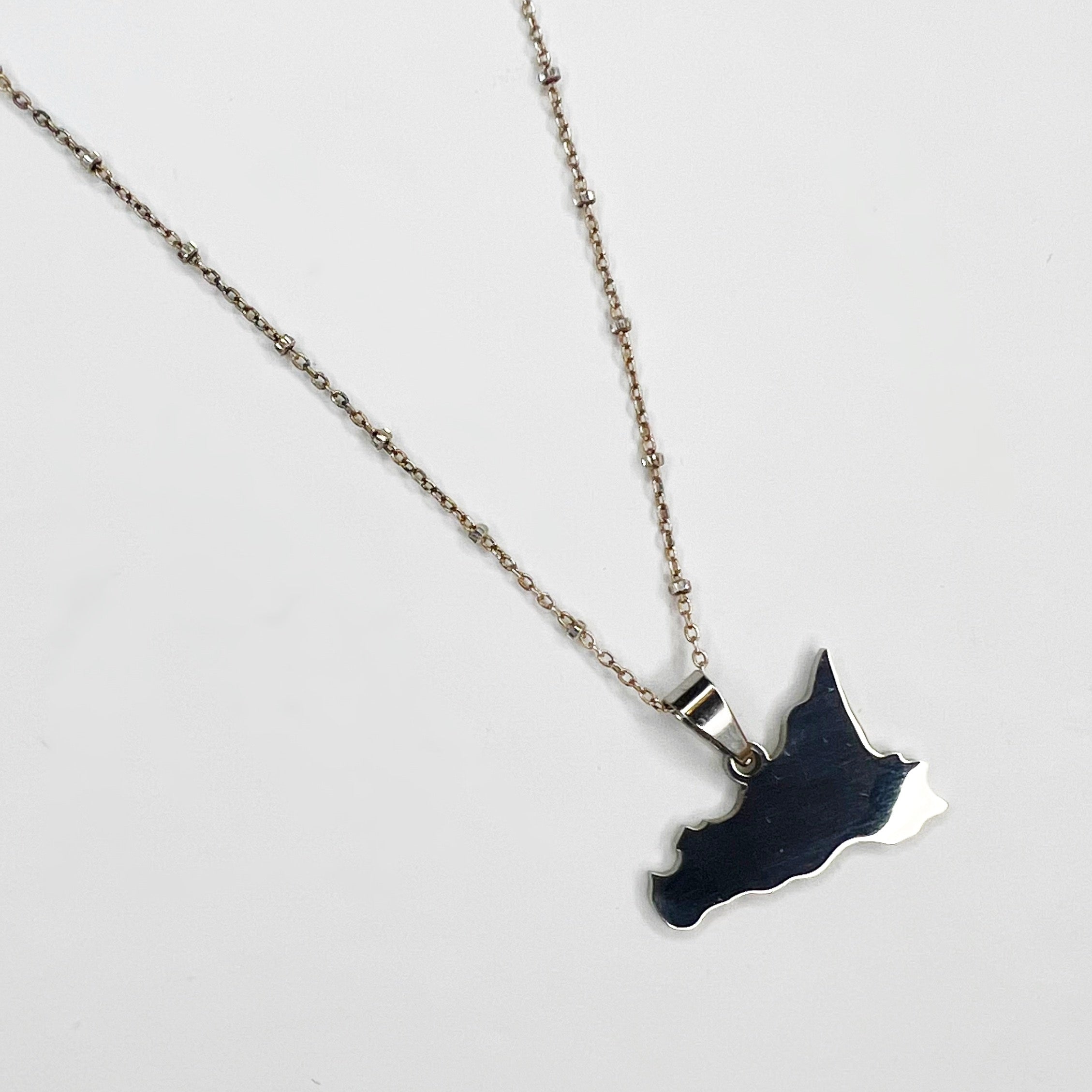 Sicily Island Silver Necklace