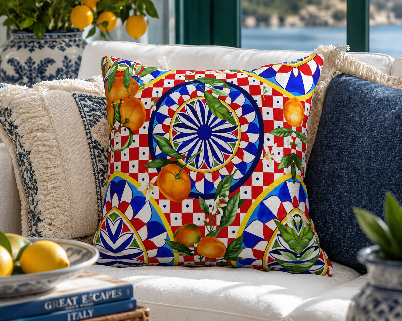 Arance Di Sicilia Pillow Cover