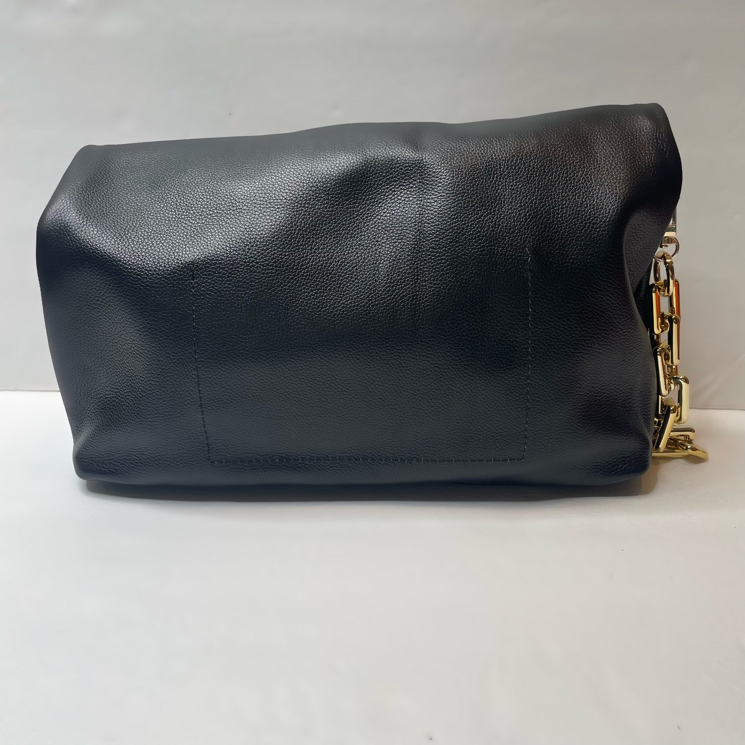 Gold Trinacria Nero Leather Handbag