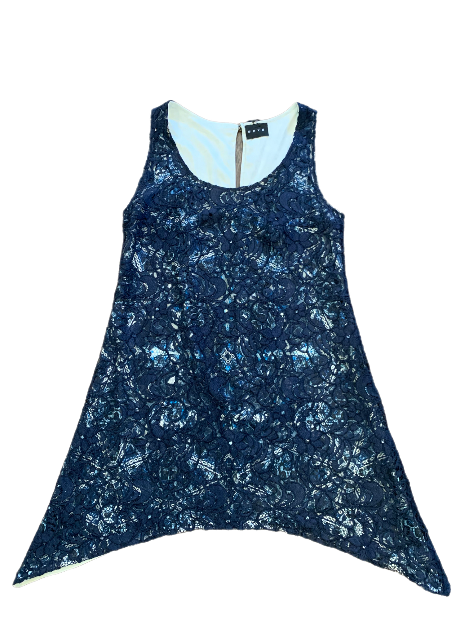 NHVR Pizzo Azul Corto Dress