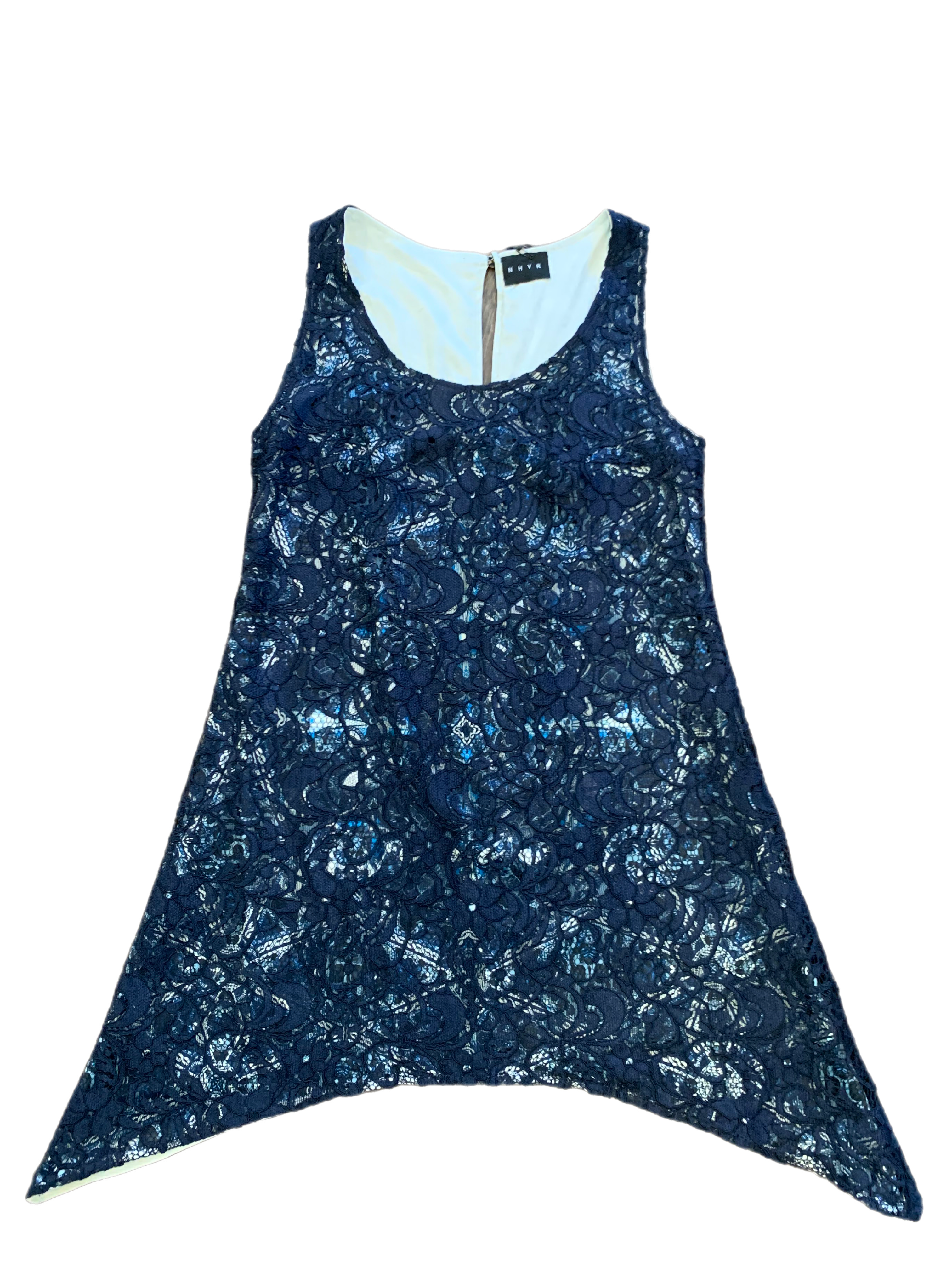 NHVR Pizzo Azul Corto Dress