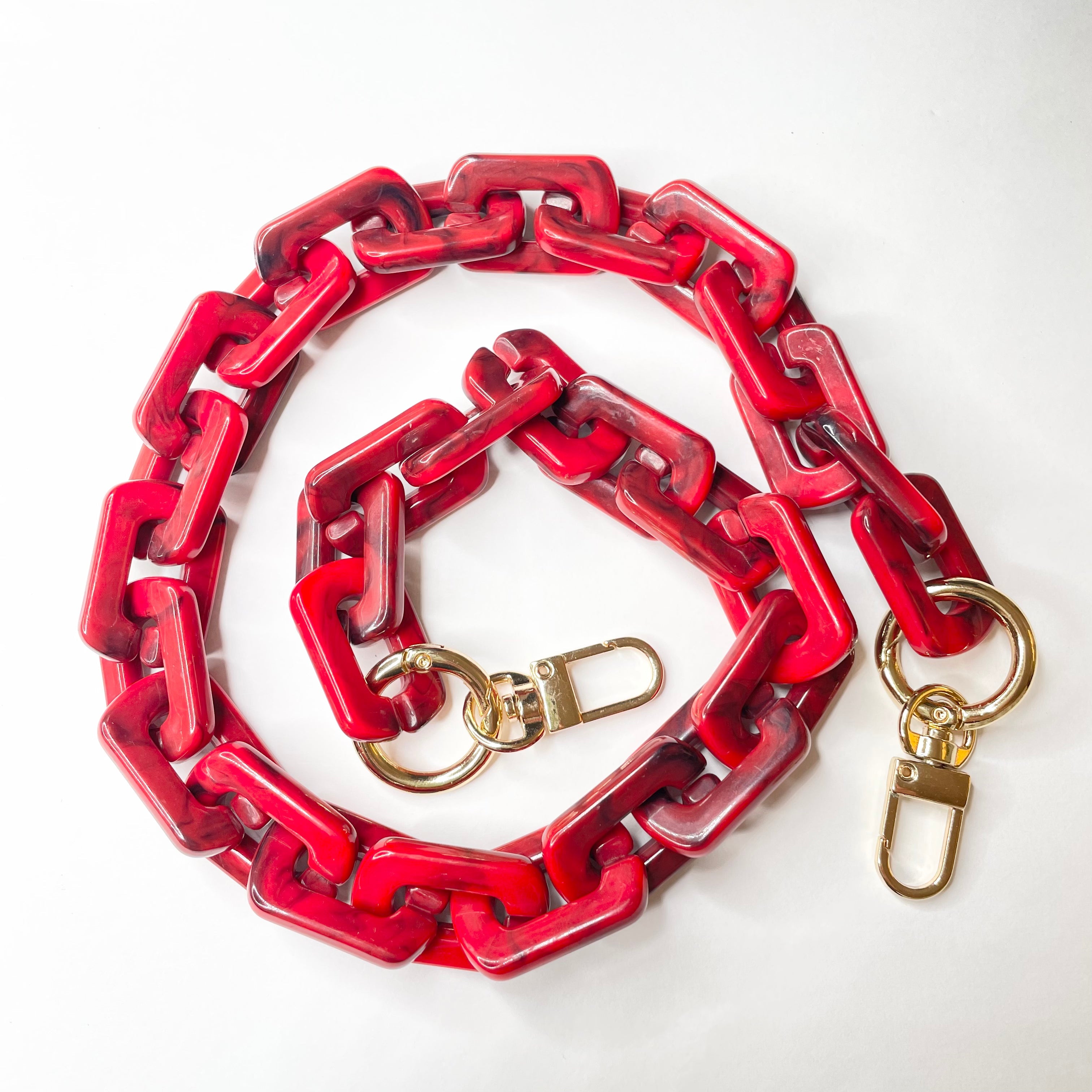 Convertible Ashley Acrylic Red Strap - Oriana Lamarca LLC