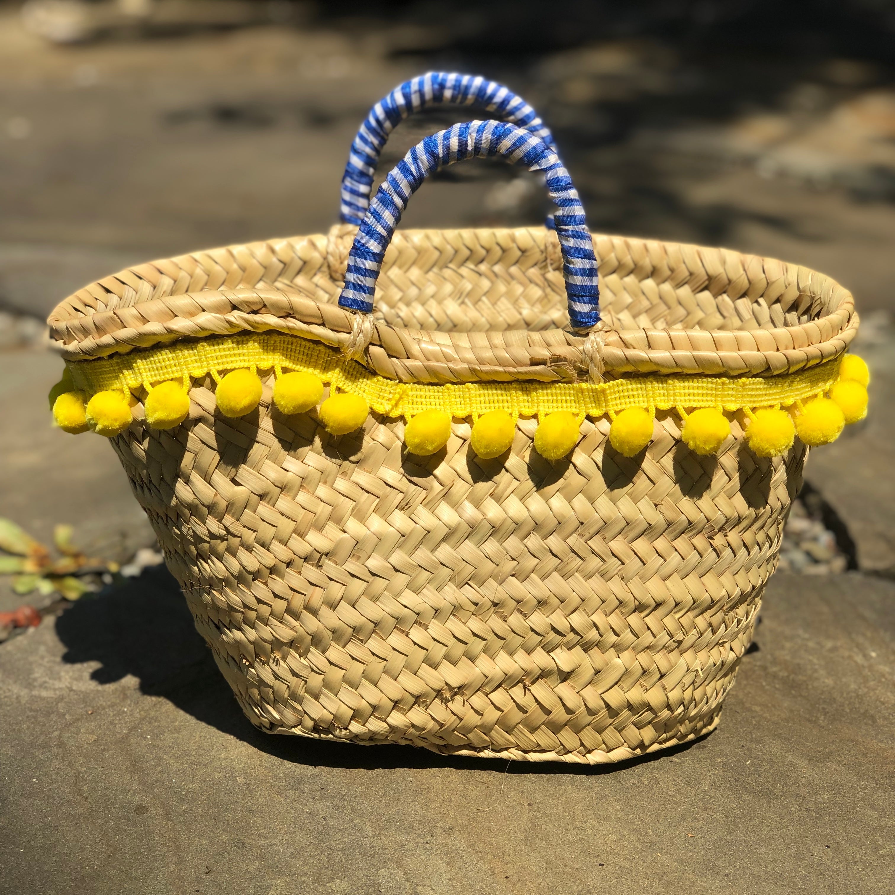 Sicilian Lemon “Coffa” Straw Bag - Oriana Lamarca LLC