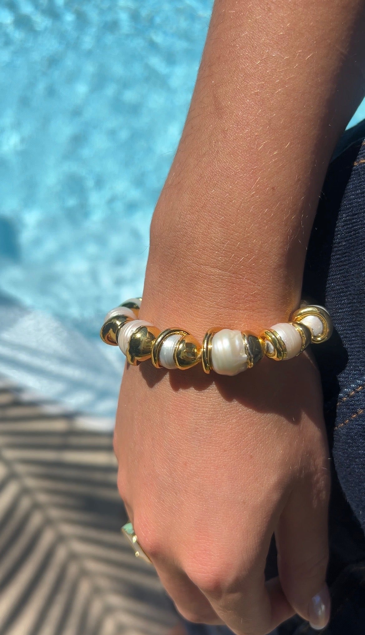 Pearl Bezel Bracelet - Oriana Lamarca LLC