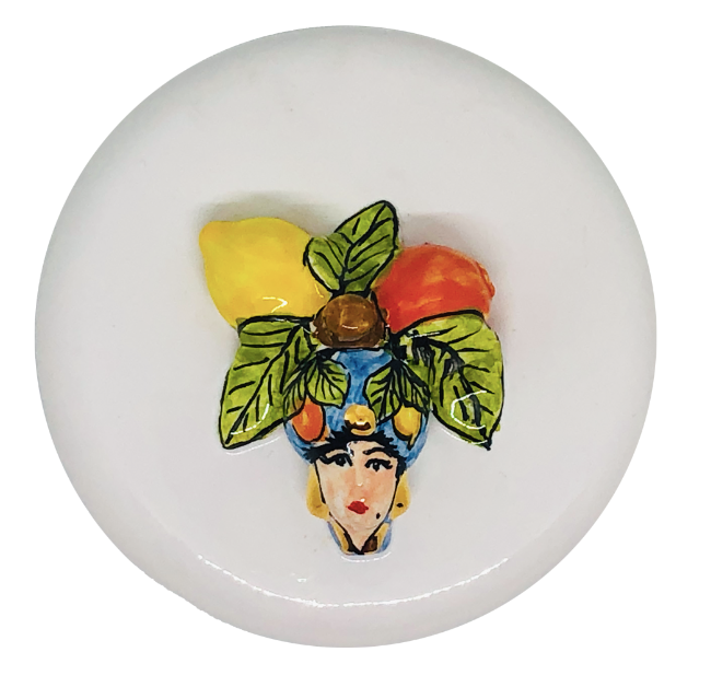 Testa Di Moro Handpainted Ceramic Snuffer