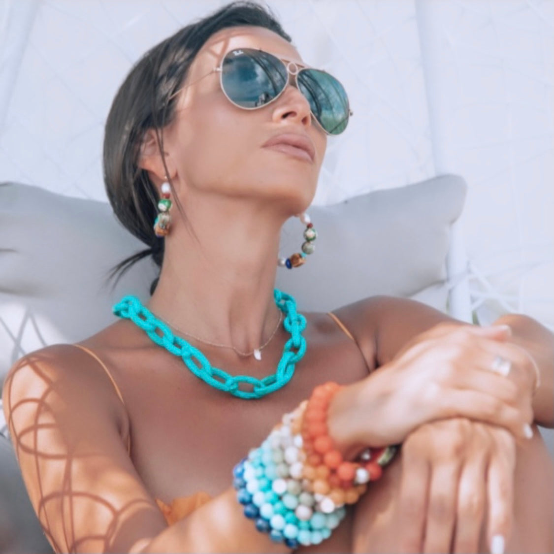 Vittoria Ceramic Hoop Earring