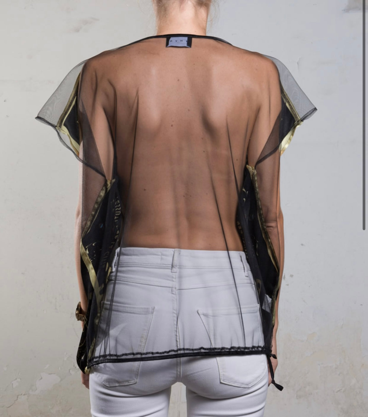 NHVR Skull Silk Blouse White